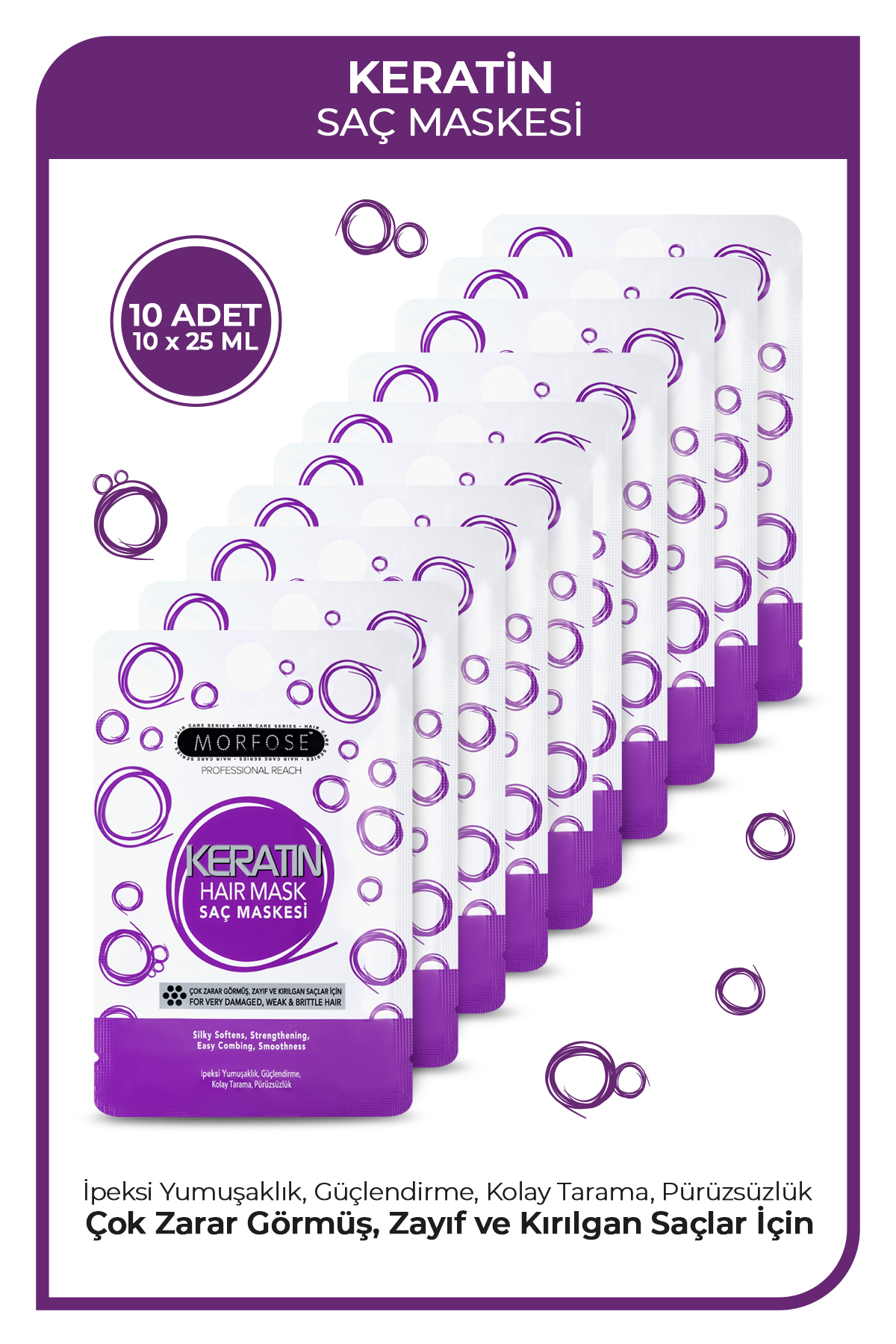 Morfose Keratin Saç Maskesi 25 ml 10 Adet — MI00000462