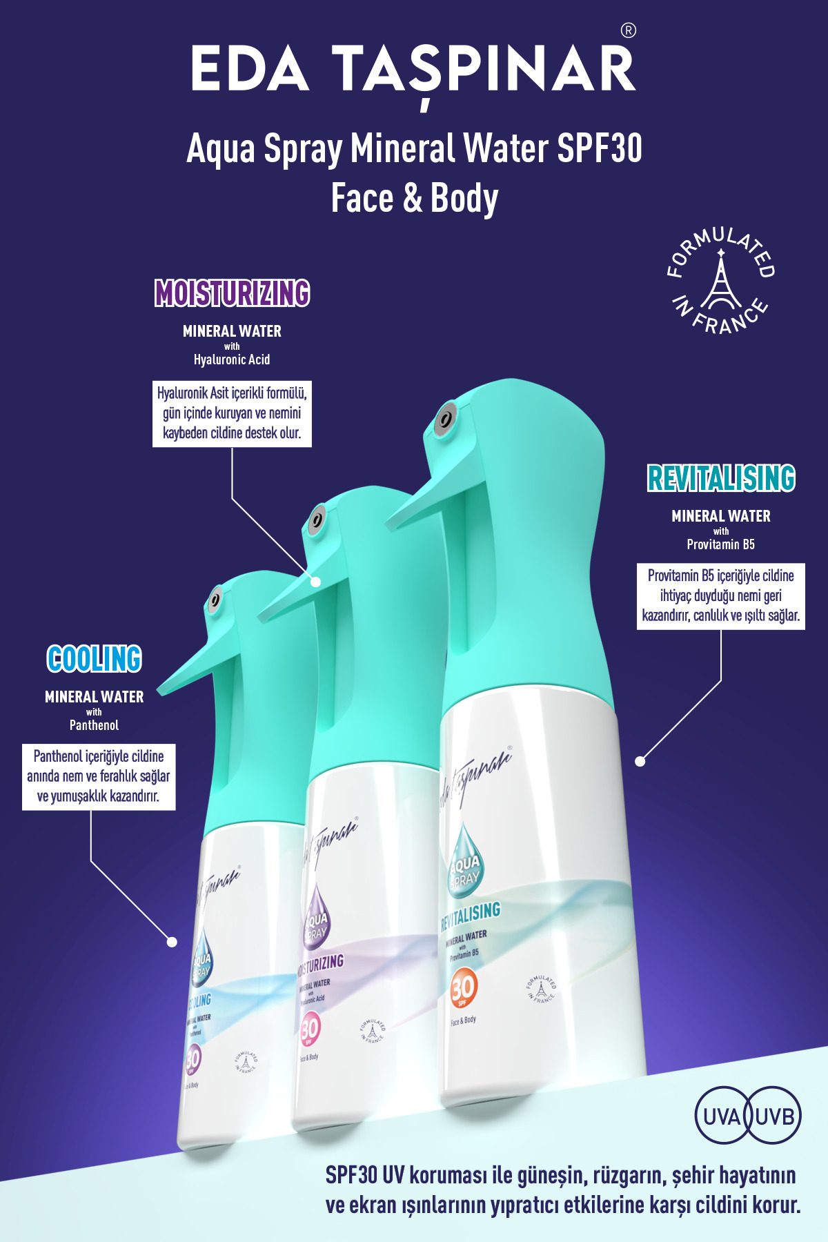 اسپری طراوت‌بخش صورت با SPF 30 - 200 میلی‌لیتر (EGY0078) — EDA-00385 — تصویر 4 از 6