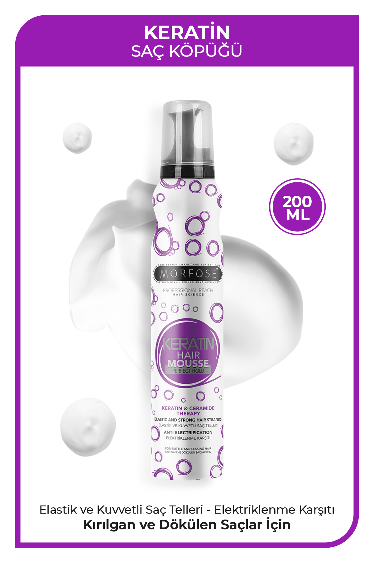 Morfose Keratin Saç Köpüğü 200 ml — saç köpüğü