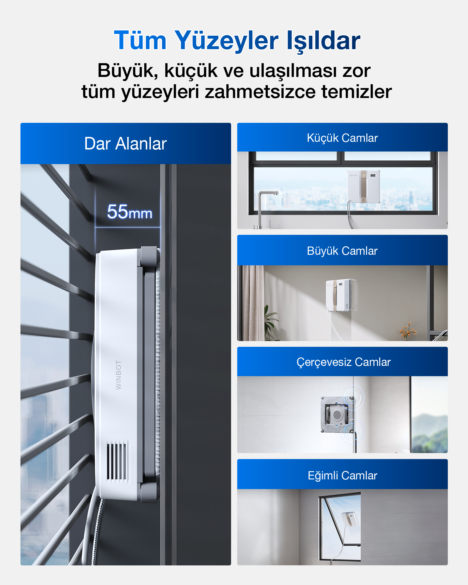 Ecovacs Winbot Mini Cam Silme Robotu
