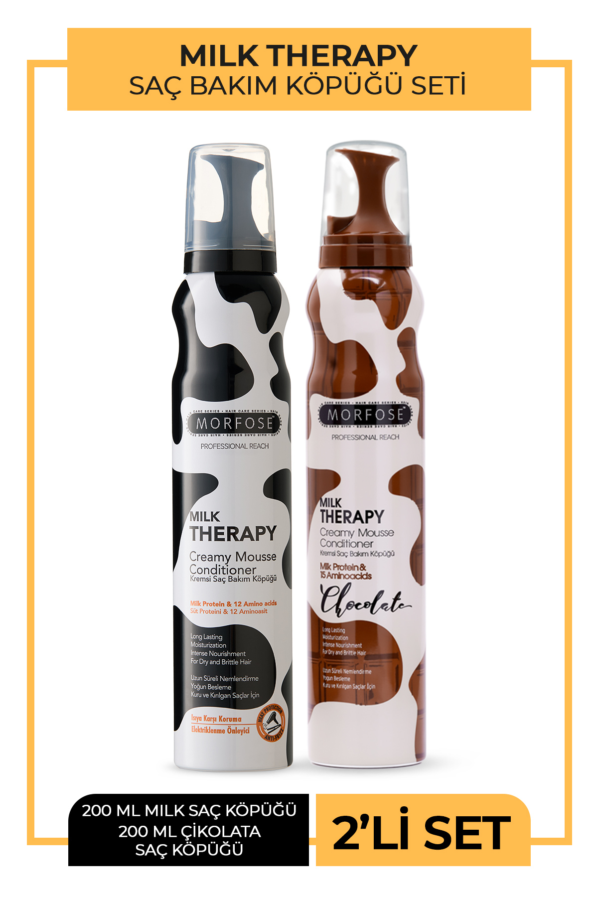 Milk Therapy Saç Köpüğü + Chocolatte Saç Köpüğü 200 ml - Besleyici, Koruyucu Etki — 1100005812-3 — تصویر 1 از 6