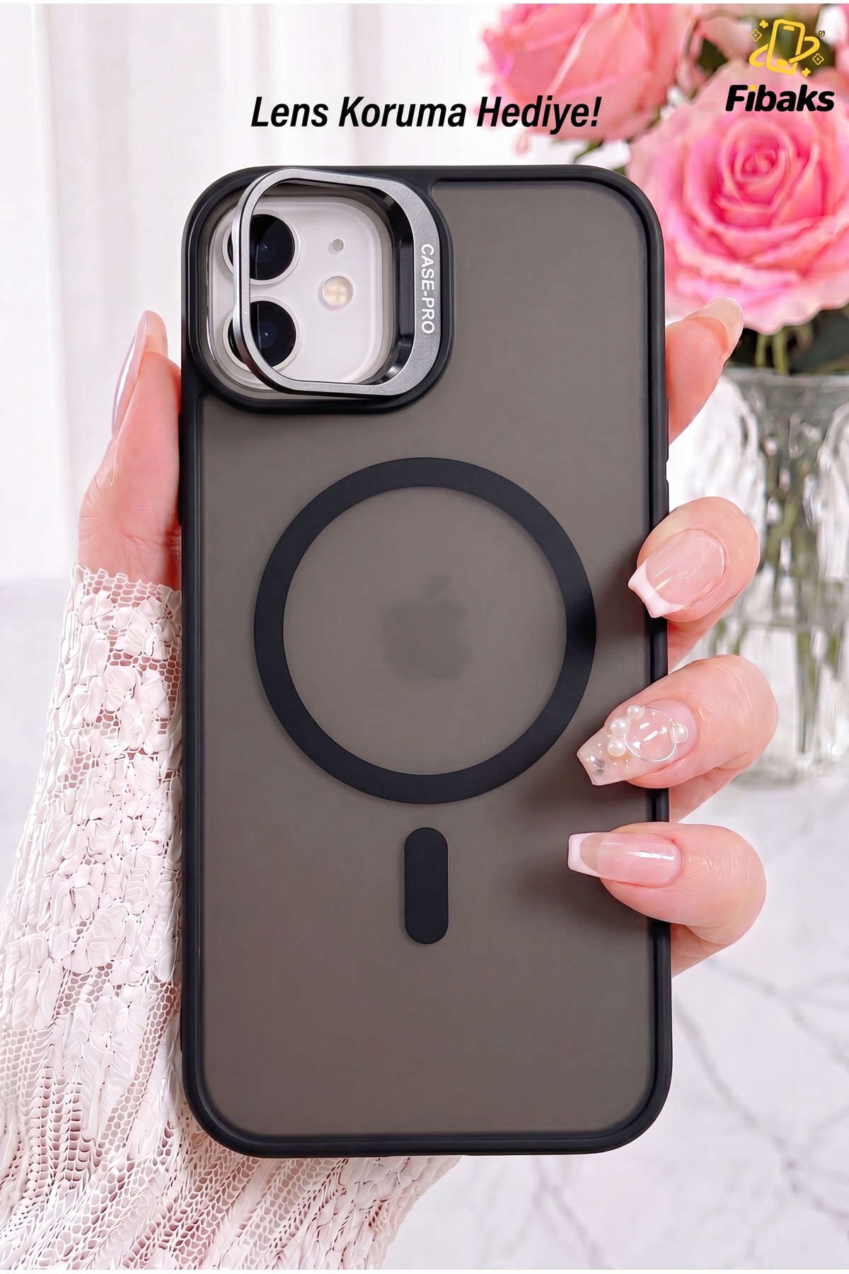 iPhone 11 Case Stand Matte Magsafe Metal Key Camera Lens Gift Wonk Cover