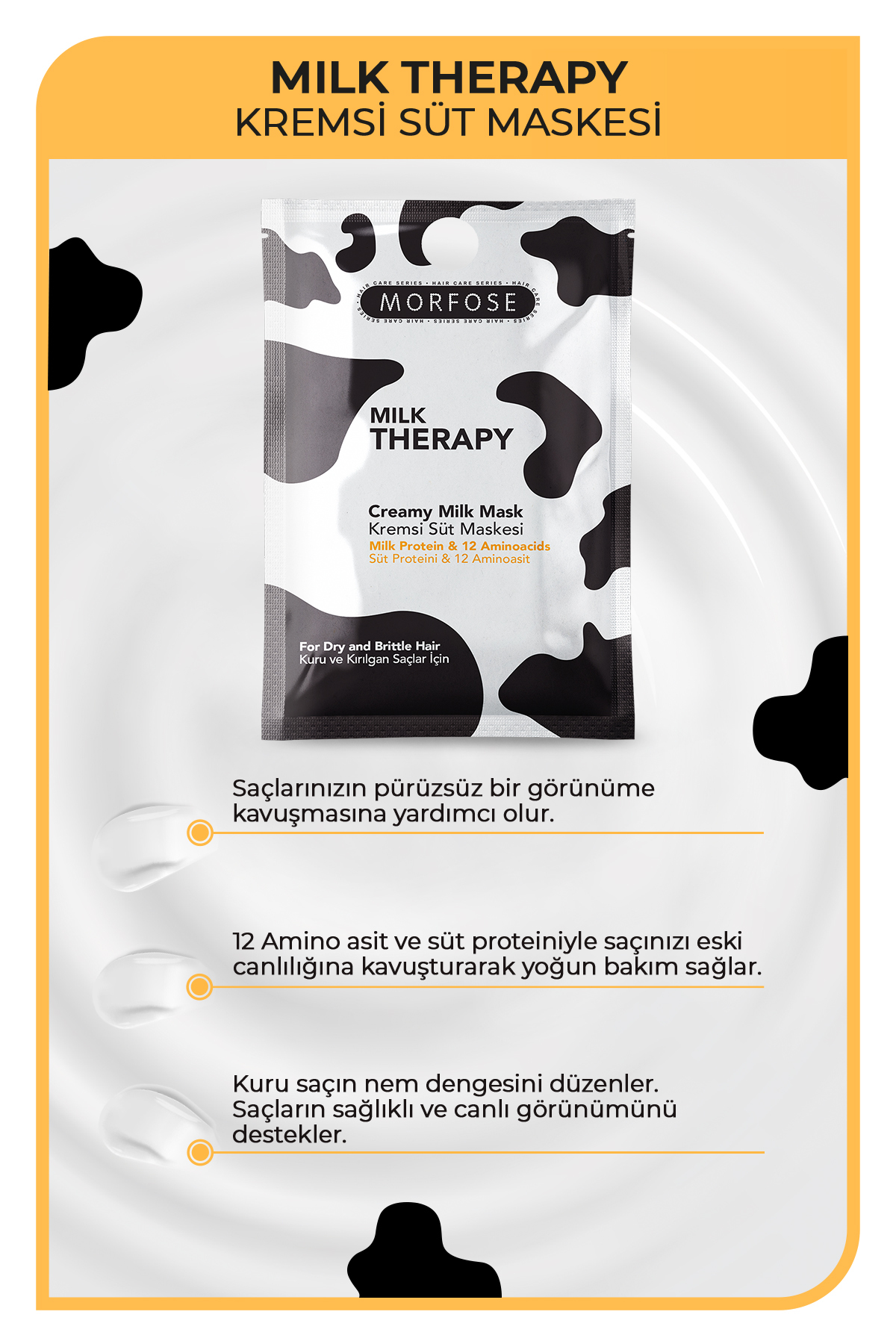 Milk Therapy Saç Maskesi 25 ml 10 Adet — MI00000460 — تصویر 3 از 5