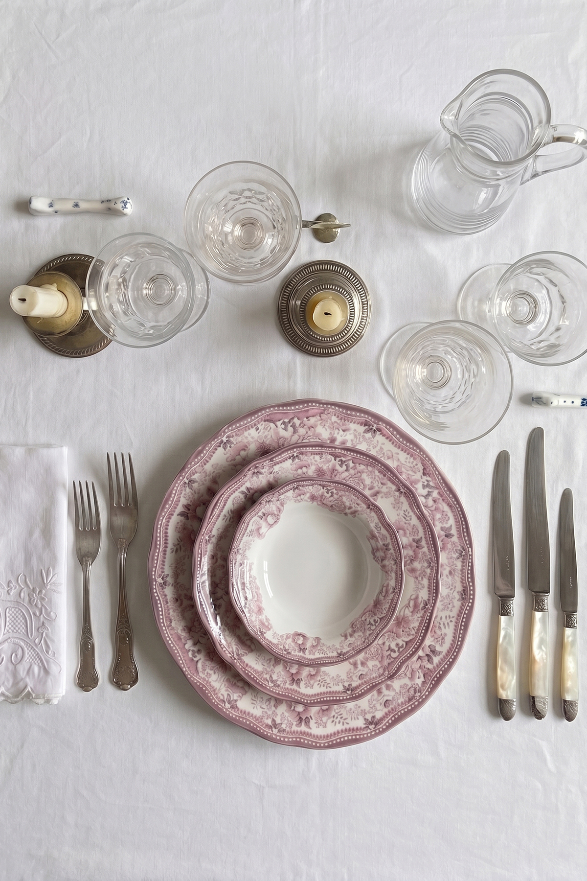 Trendyol Home 8 Piece 2 Person Vintage Patterned Porcelain Dinner Set