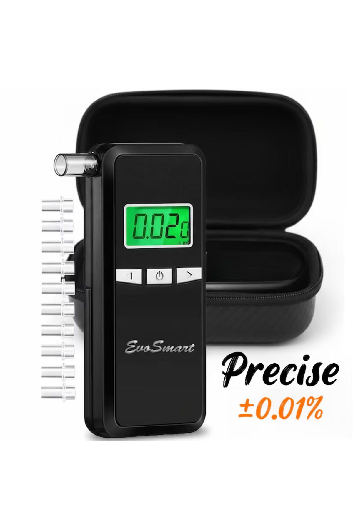 EvoSmart Alcool Tester AD80 Profesional, Etilotest, Digital, Functie de Memor...