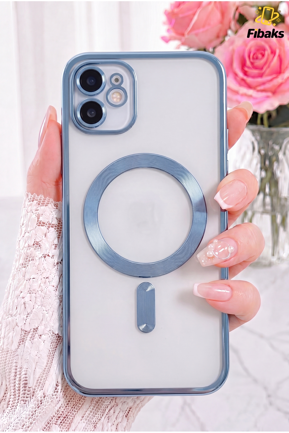 iPhone 12 Case Camera Lens Protected Magsafe Charging Lock Transparent Color Soft Cover Sierra