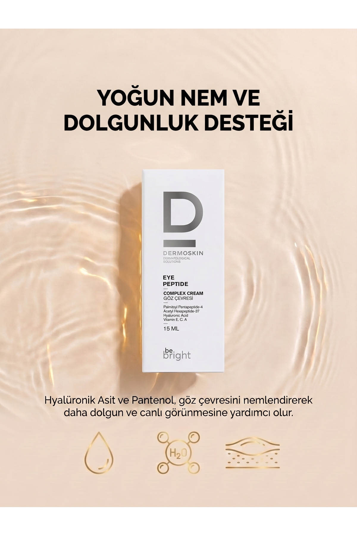 Be Bright Göz Çevresi Peptit Kompleks Krem | Yaşlanma ve Kırışıklık Karşıtı | Göz Kremi | 15 ml — 00359 — تصویر 4 از 8
