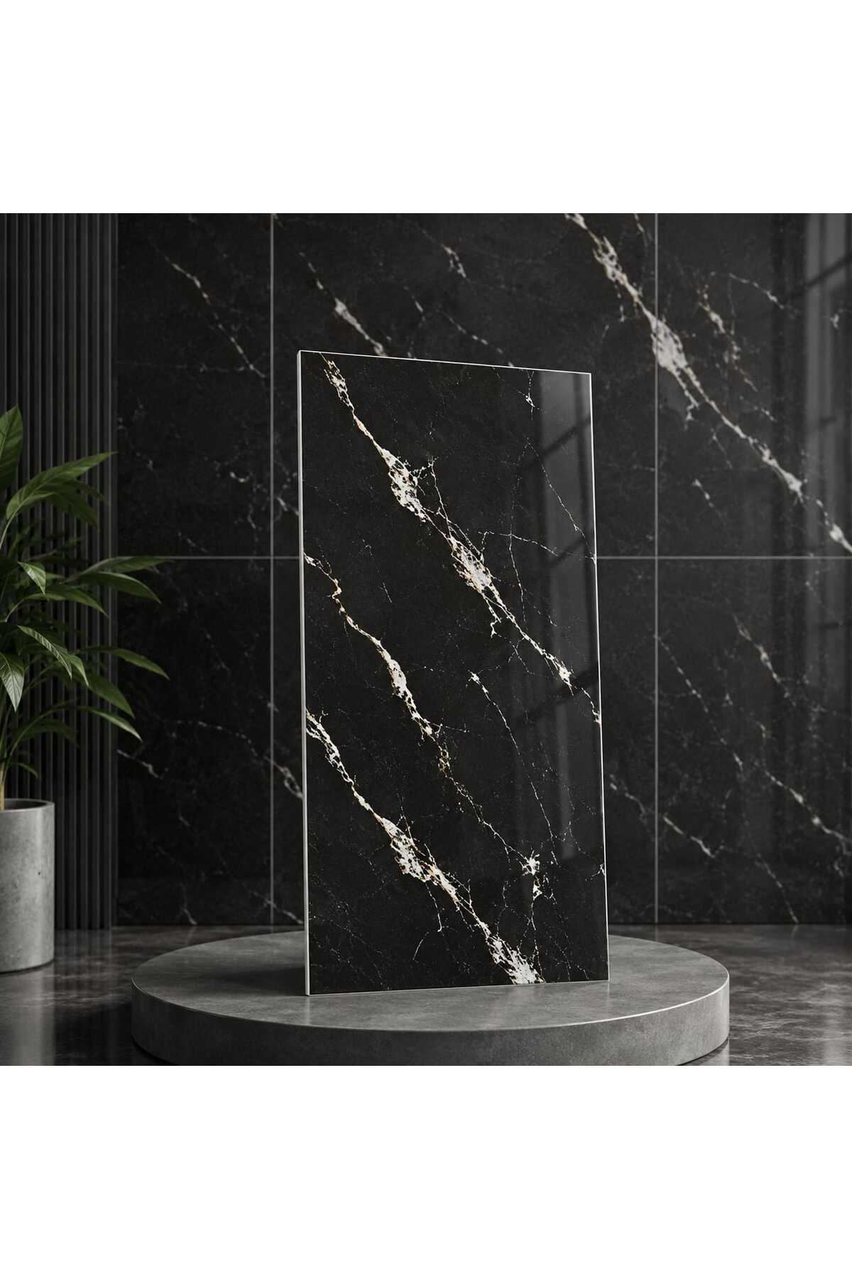Countertop Self-Adhesive Foam Black Coating Wall Panel Paper 30x60 Cm