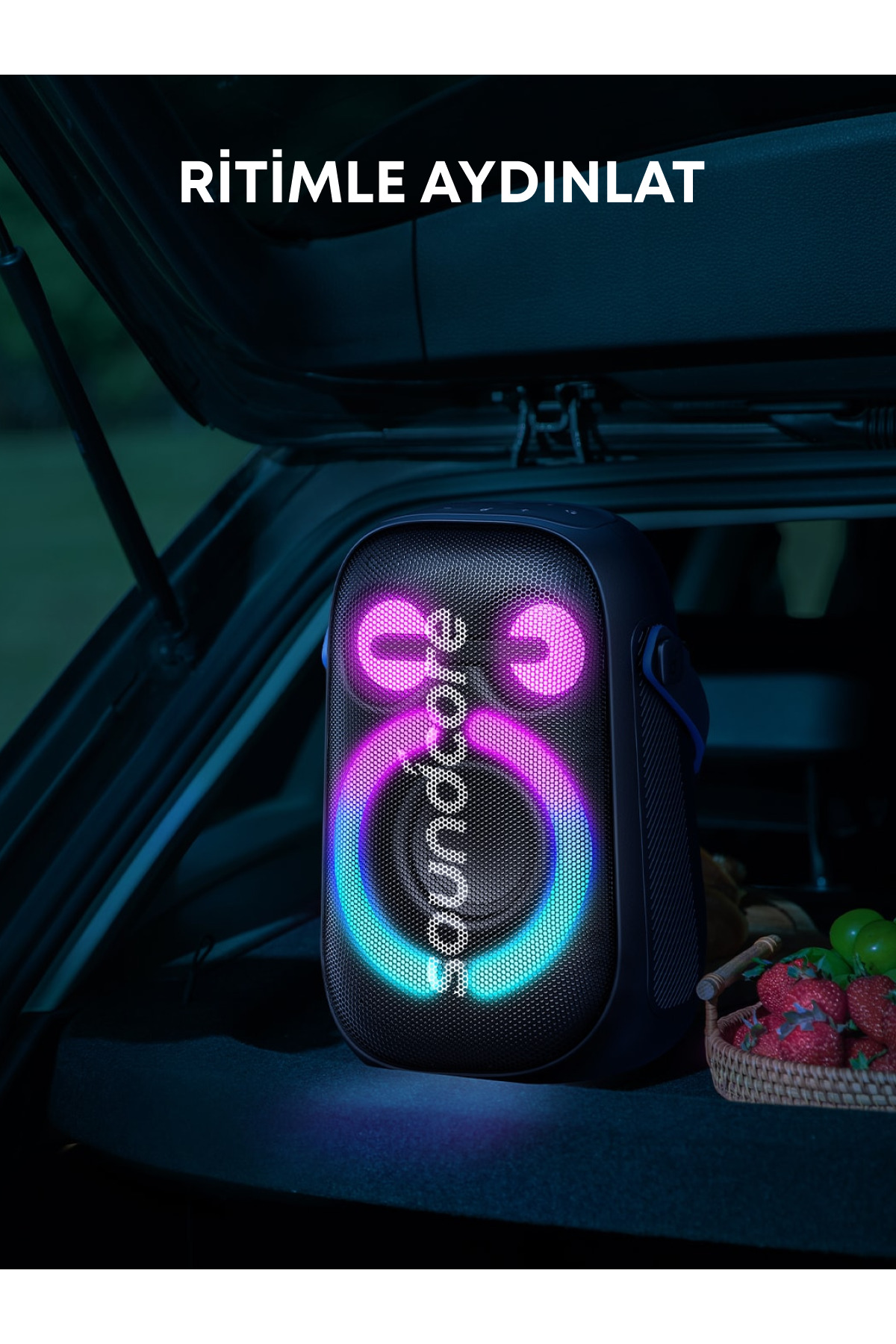 Anker Rave Neo 2, 80W Bluetooth Hoparlör, IPX7, 18 Saat Çalma