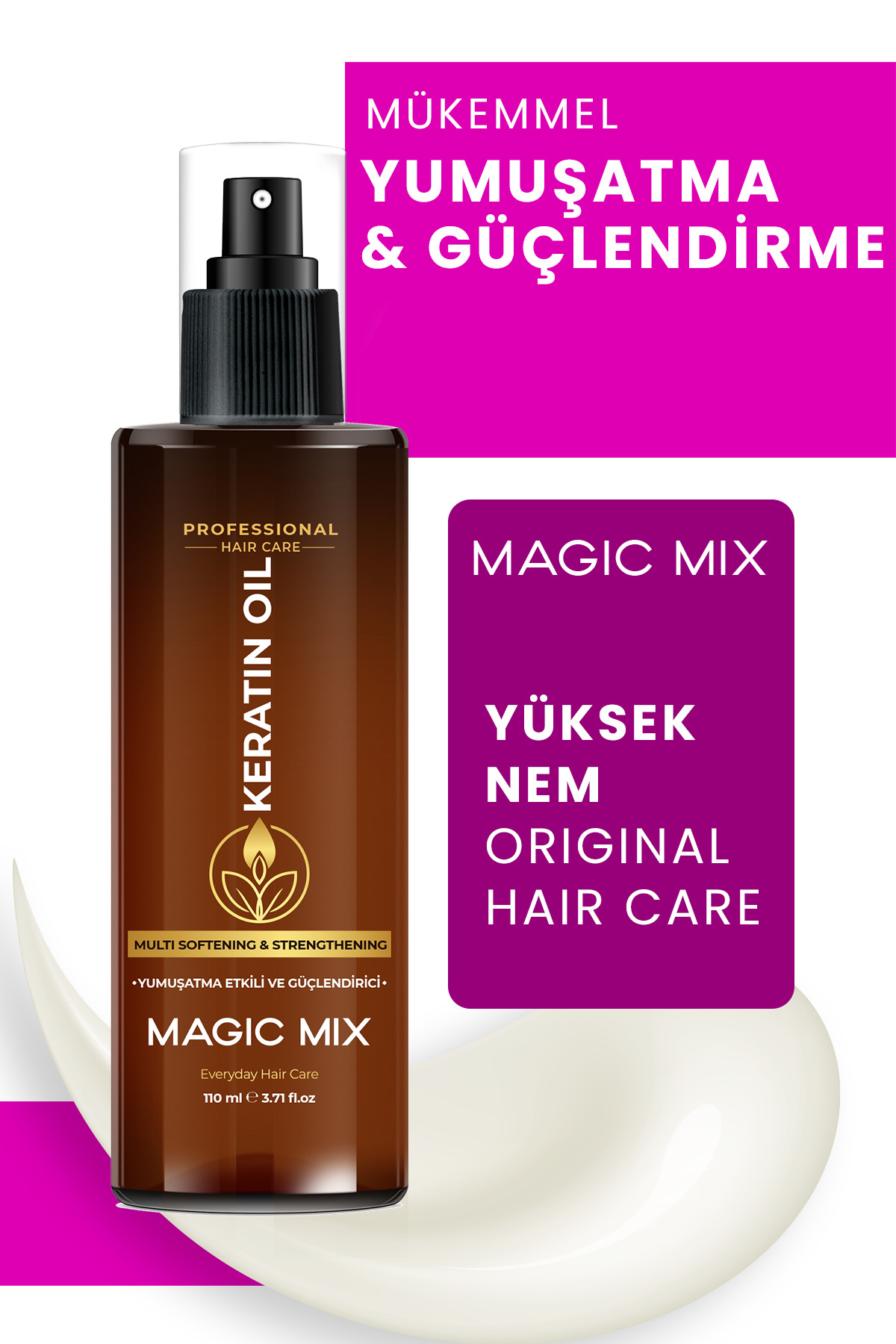Magıc Mıx Aşırı Yıpranmış Saçlar Için Keratin Yağı 110 ml — FP.88.04.009.002 — تصویر 2 از 9