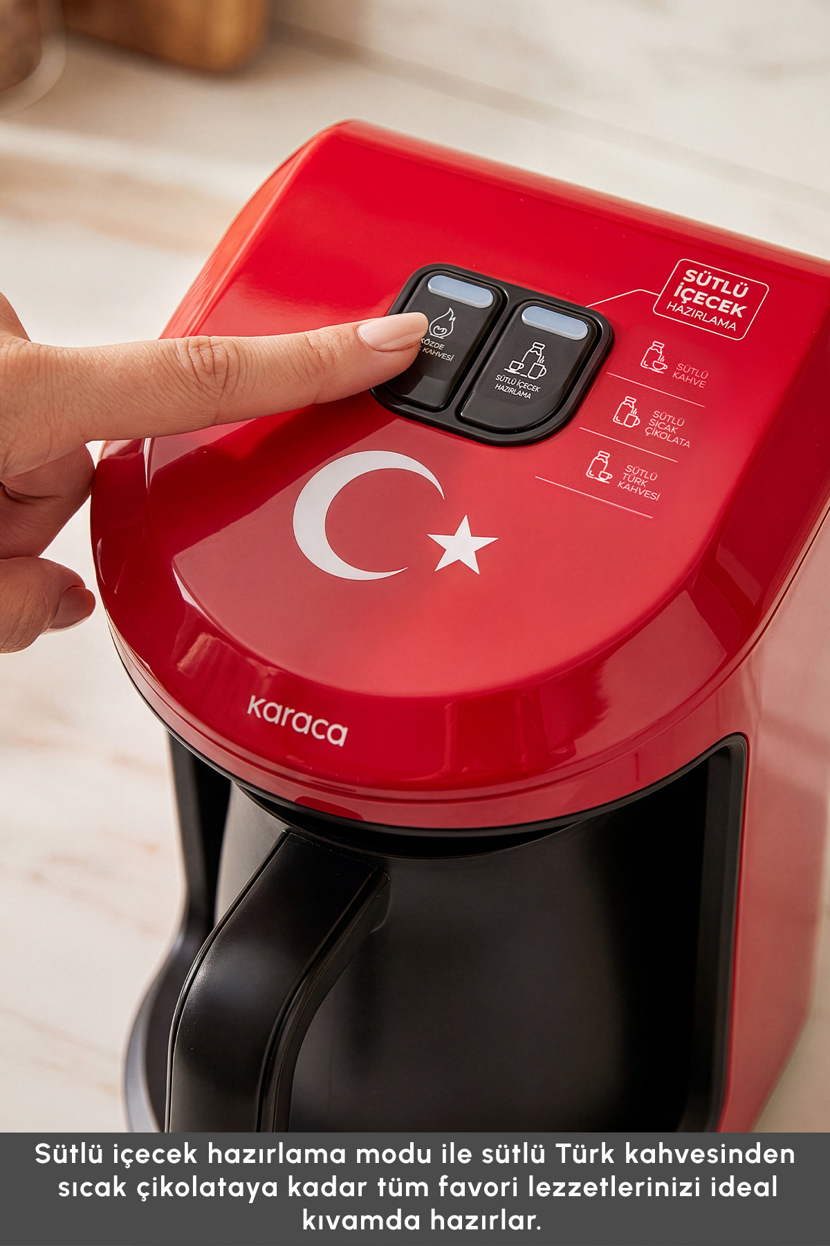 Hatır Hüps Türkiye Türk Kahve Makinesi Bayrak Kırmızısı 7