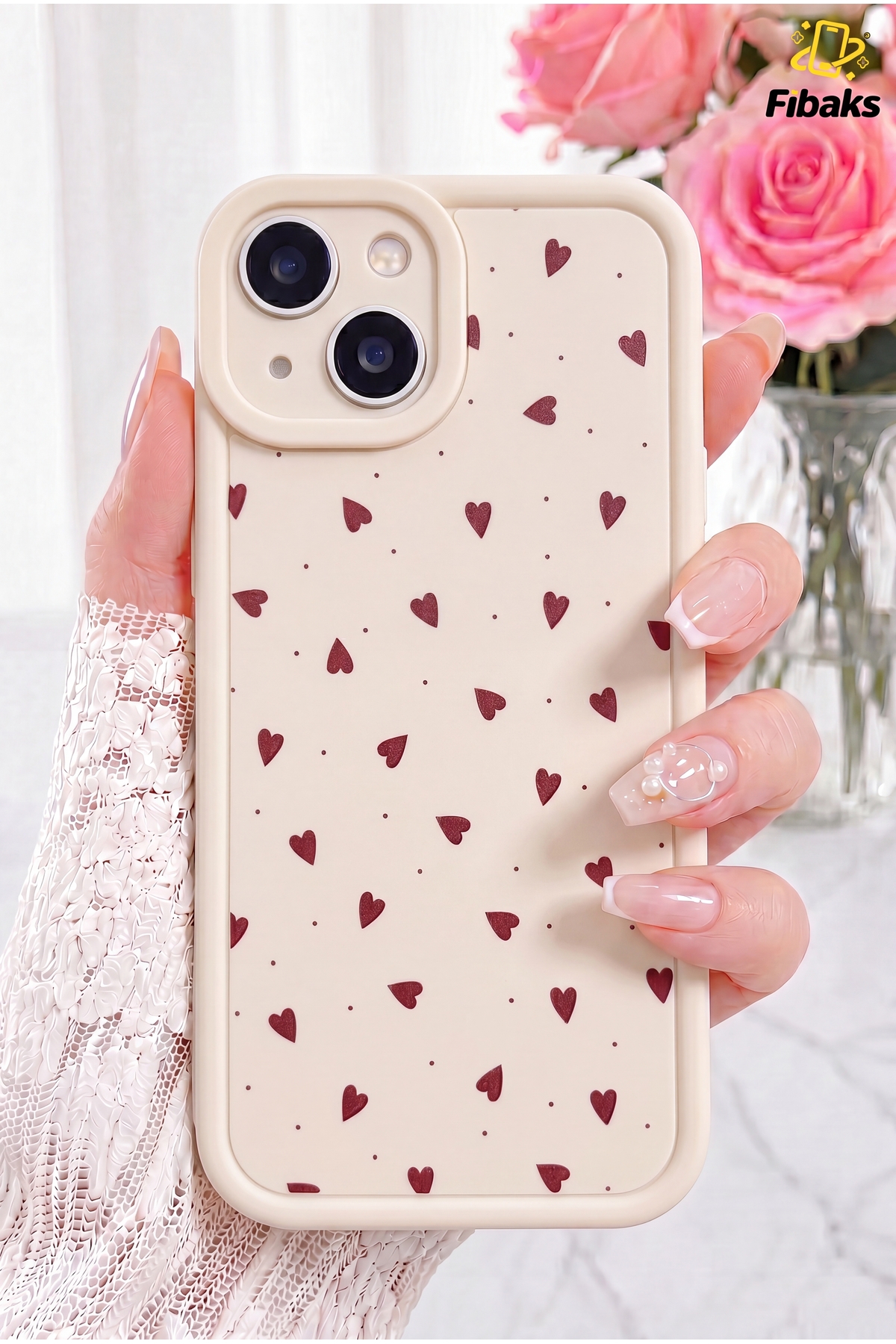 iPhone 13/14 Case Camera Shielded Silicone Color Heart Design Camera Shielded Silicone Cover