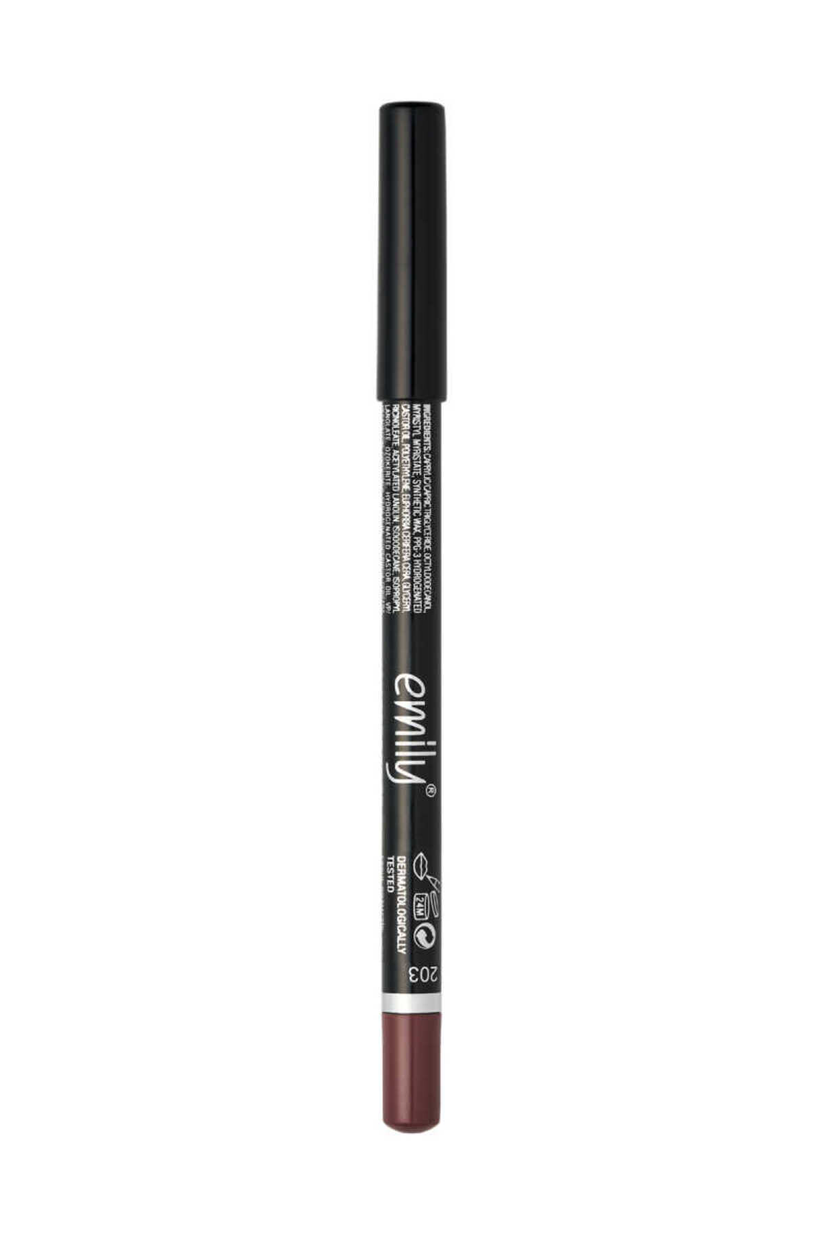 Long Lasting Lip Pencil - 203 - Dudak Kalemi 3'lü Adet — قهوه‌ای emıly1203 — تصویر 3 از 4