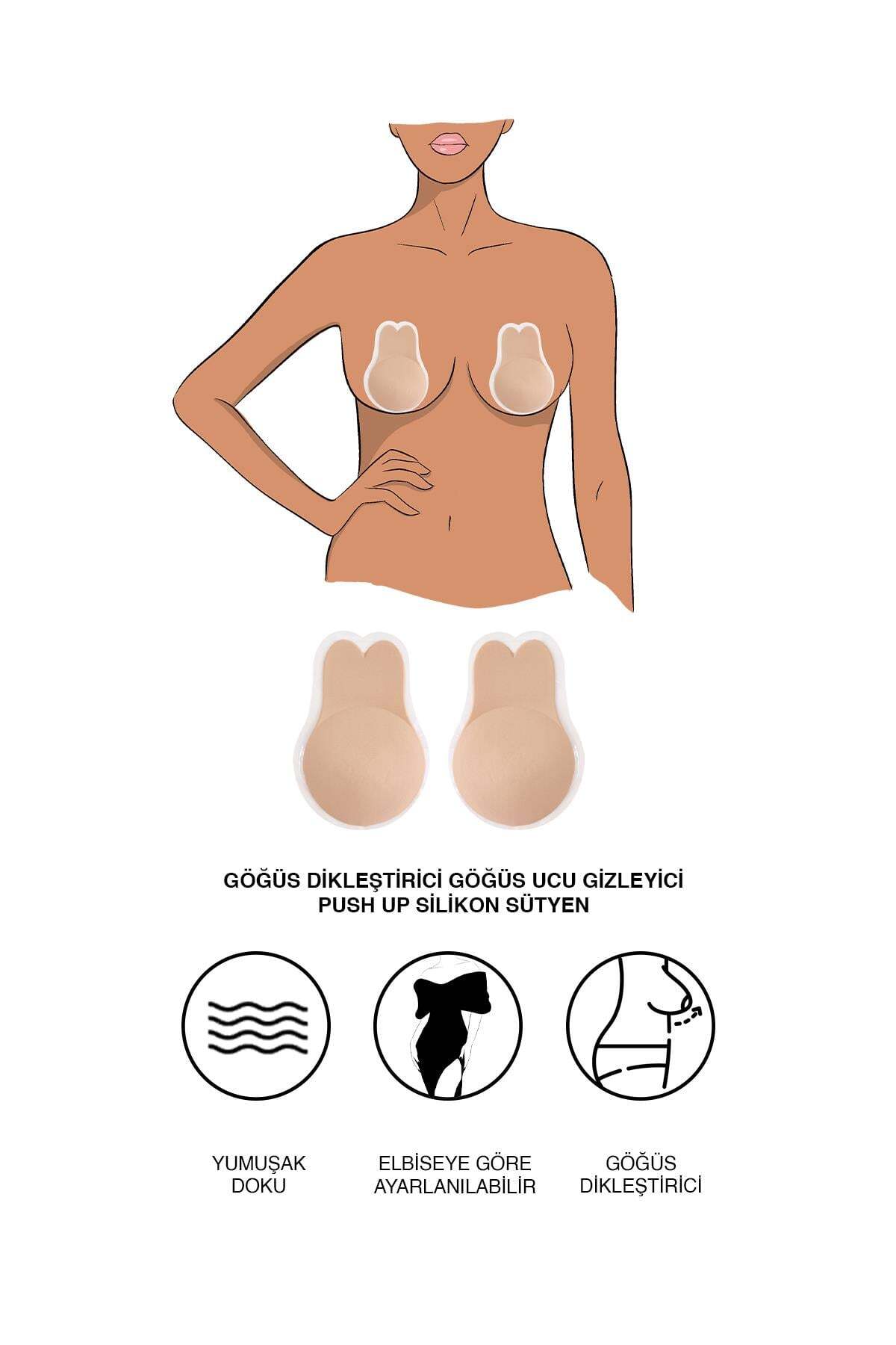 Nipple Lift Nipple Concealer Push Up Silicone Skin