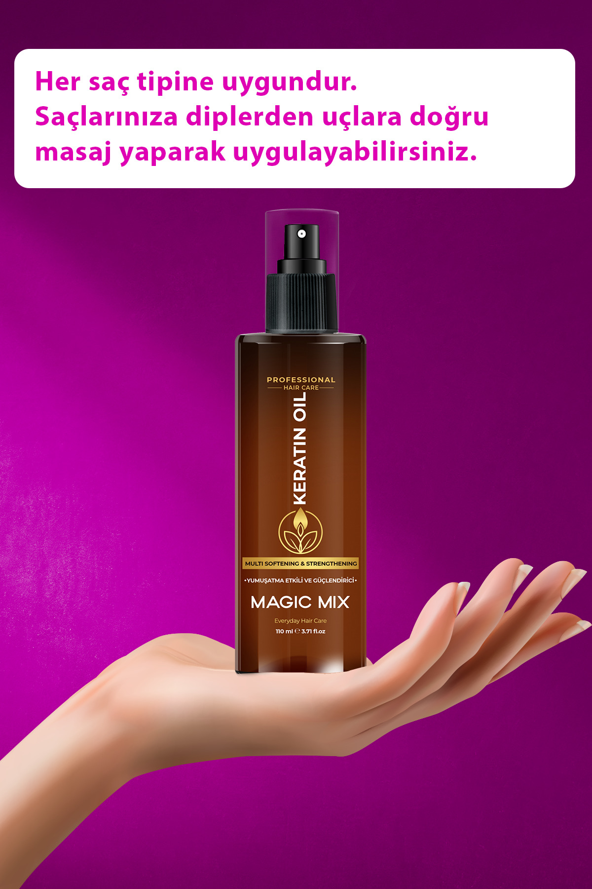 Magıc Mıx Aşırı Yıpranmış Saçlar Için Keratin Yağı 110 ml — FP.88.04.009.002 — تصویر 7 از 9