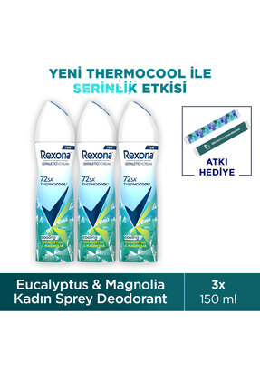 Rexona Thermocool Kadın Sprey Deodorant Eucalyptus & Magnolia 150 ml x3
