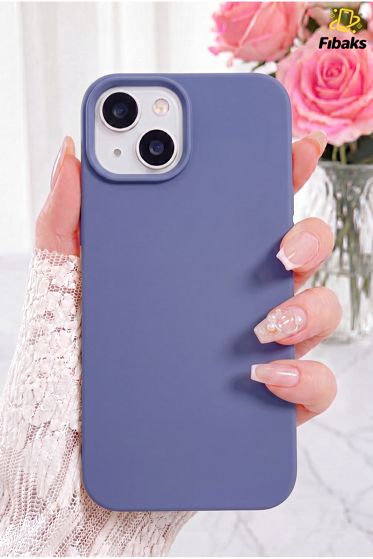 velvet Launch Inside iPhone 13/14 Case Erasable Colorful Soft Silicone Lavender Grey Cover