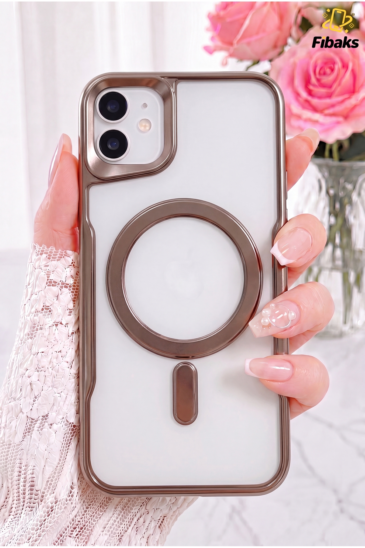 iPhone 11 Case Prism Camera Protruding Magsafe Matte Transparent Cover with Charging Support