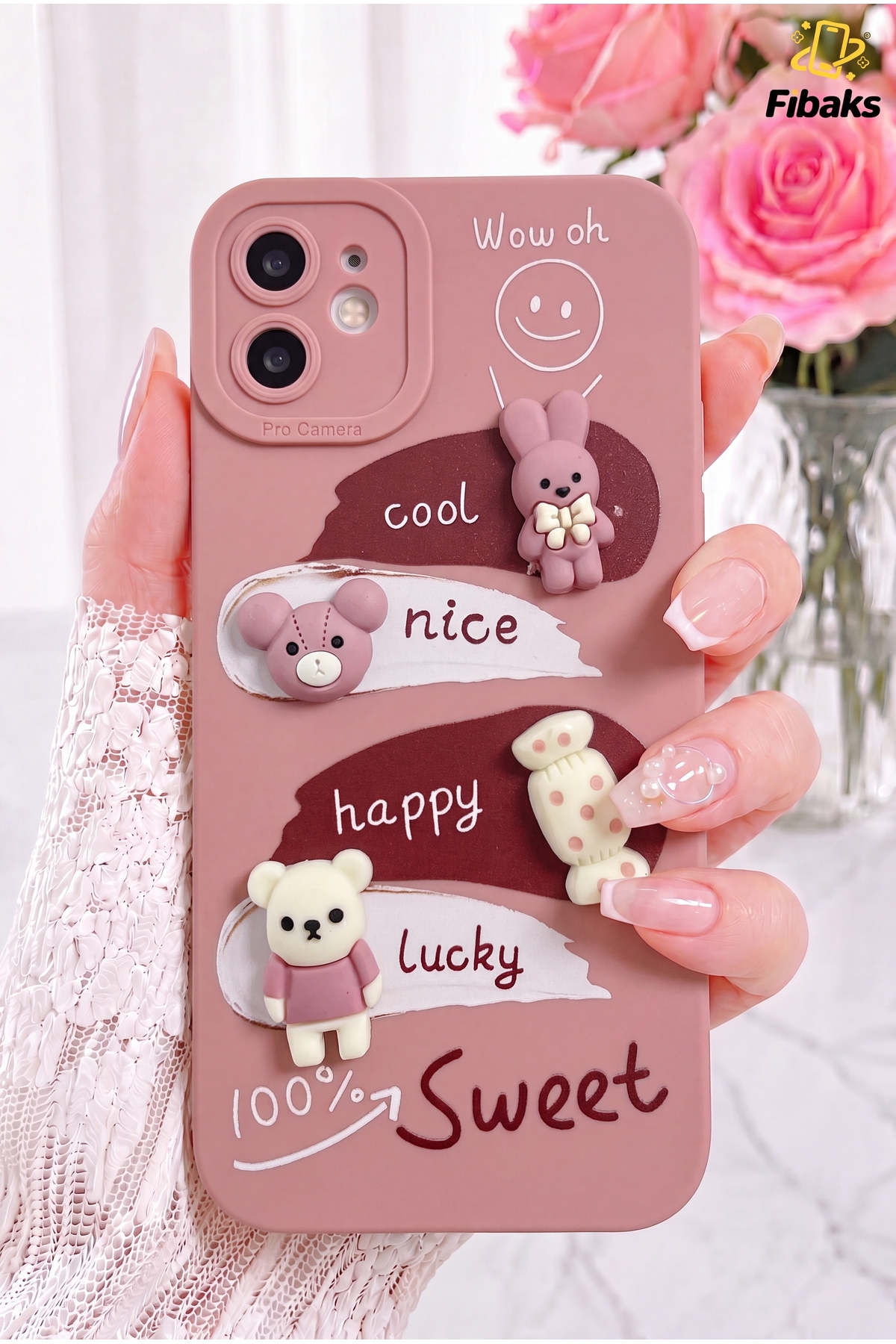 patterned Camera Protected Rabbit Pink Soft Silicone Cover with iPhone 11 Case Design