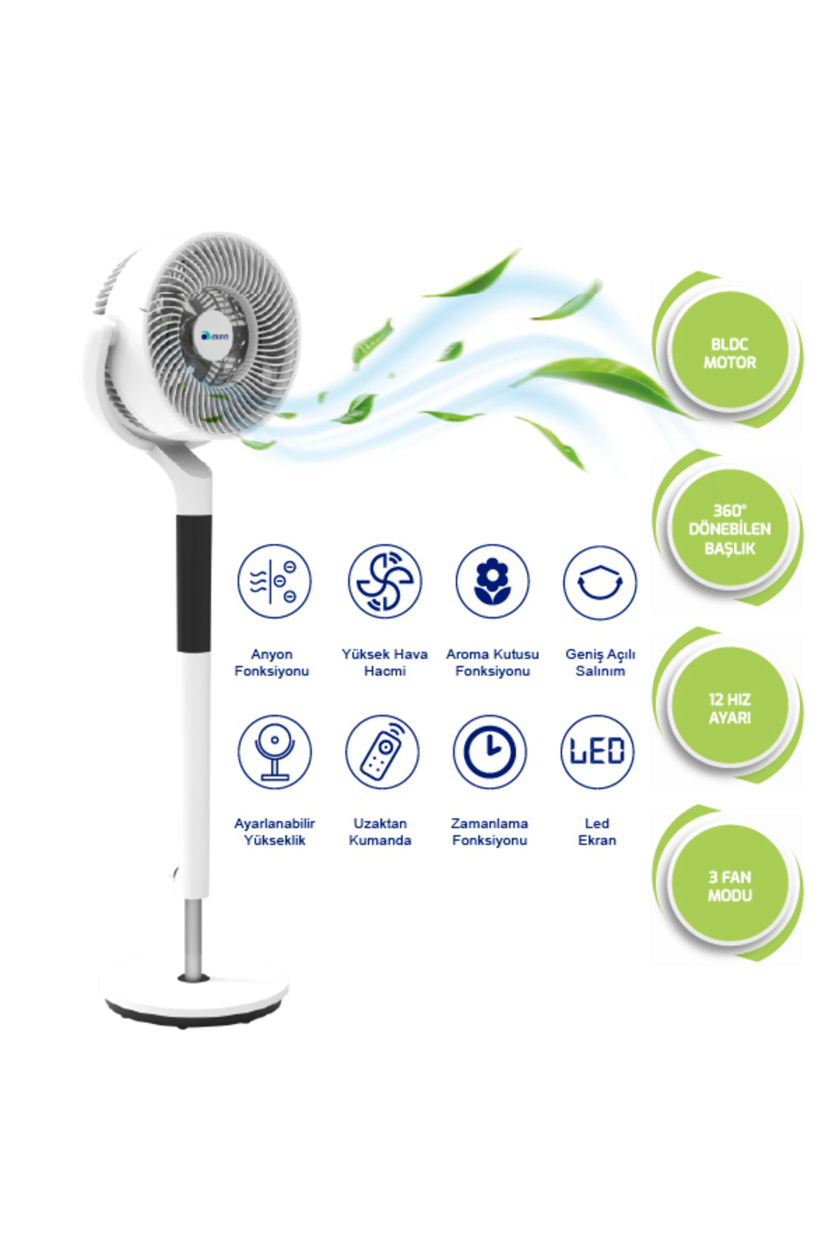 Vento 360 Remote Control Standing Fan