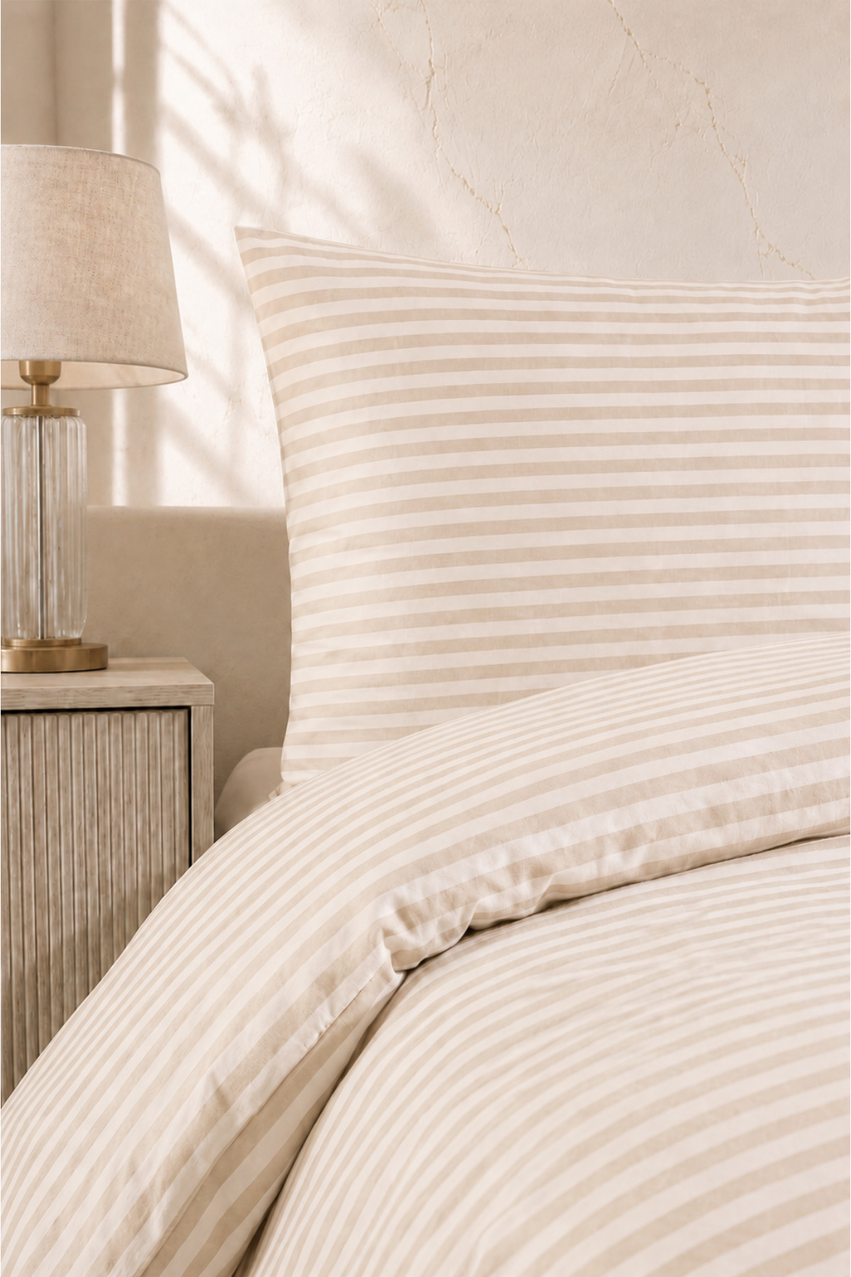 Formeya Modern Striped Elastic Sheet Single Duvet Cover Set