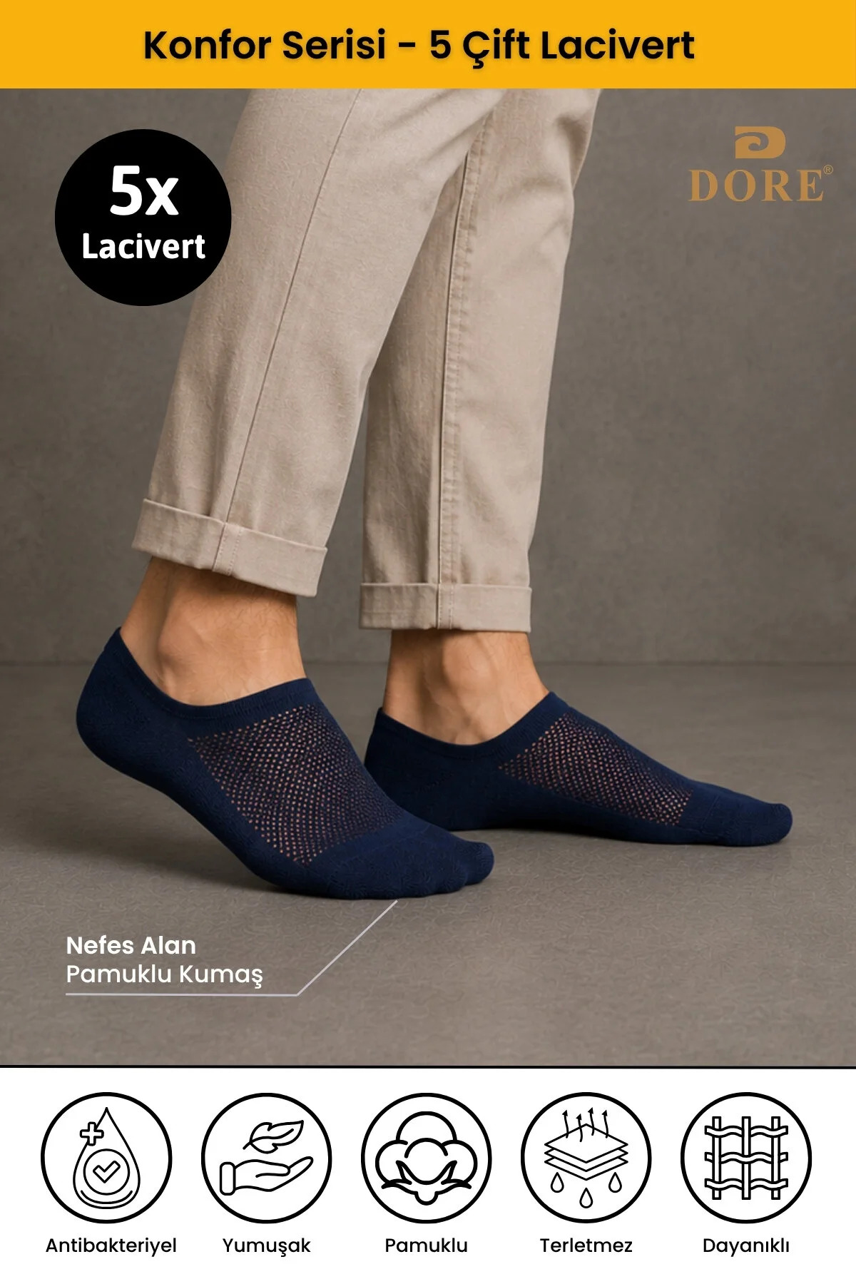 Original 5 Pairs Summer Luxury Modal Ultra Comfort Sports Shoes Seamless Invisible Short Socks