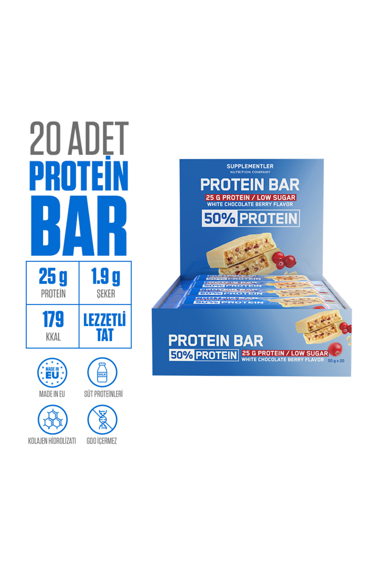 %50 Protein Bar 50 Gr 20 Adet 2