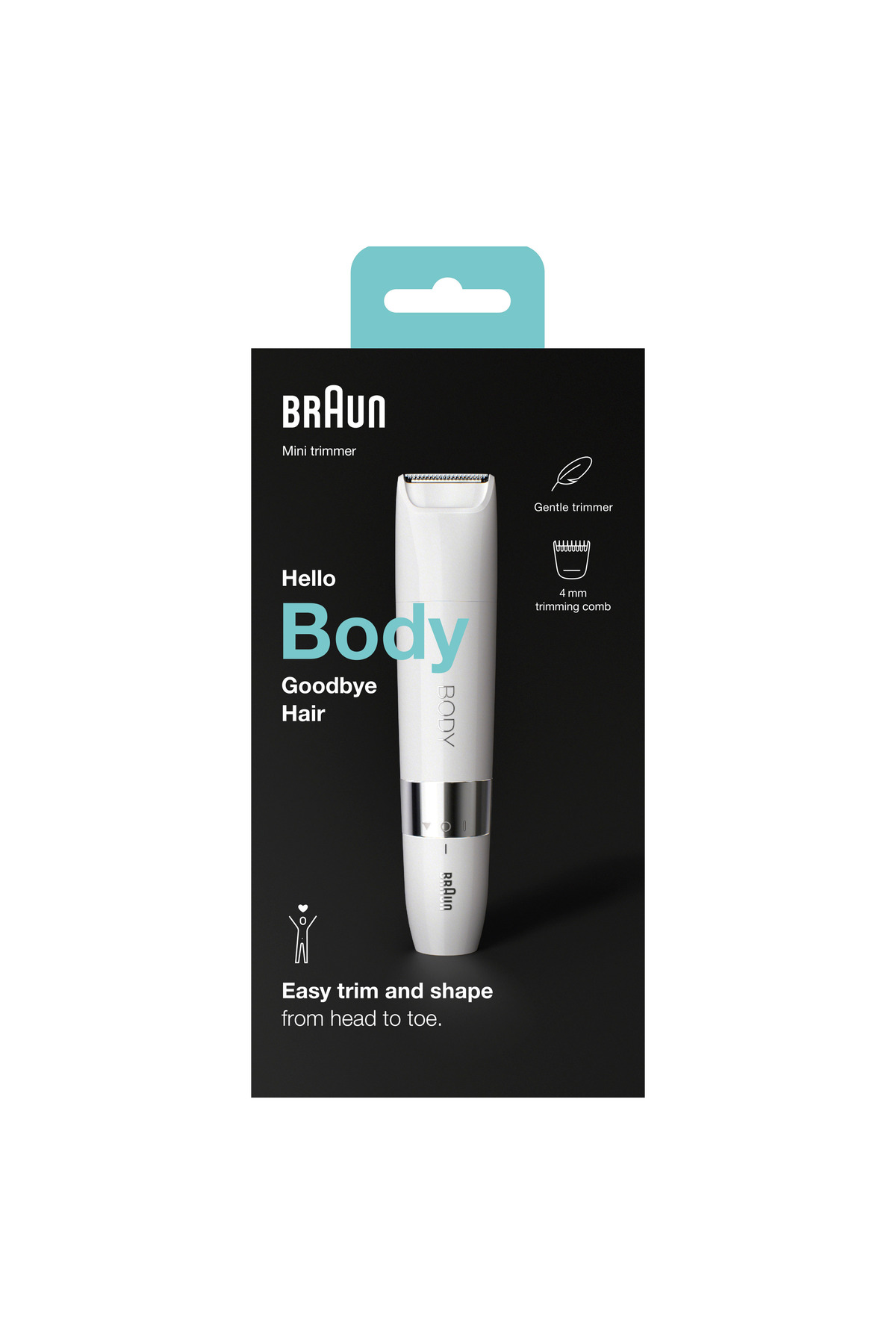 Body Mini Trimmer BS1000 Vücut Tüy Kesme Makinesi + Düzeltici Tarak, Pil ve Temizleme Fırçası — 81722464 — تصویر 8 از 8