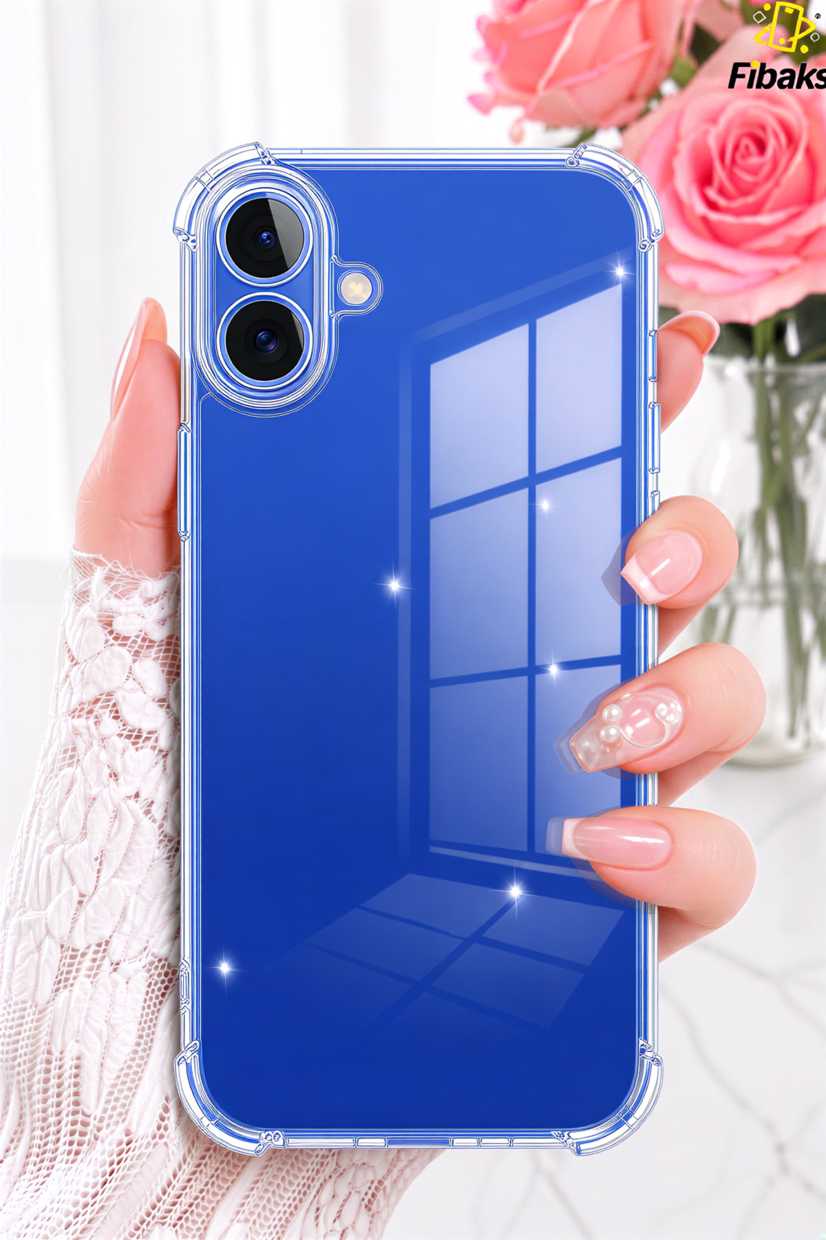 iPhone 16 Case Soft Flexible Clear Silicone Cover with Antishock Shock Absorber Camera Protection