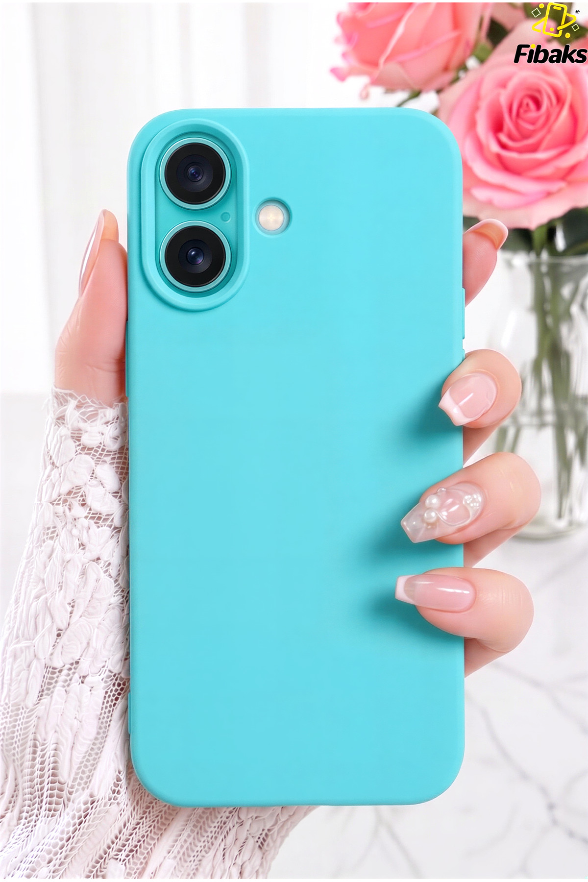 iPhone 16 Case Velvet Launch Soft Soft Liquid Silicone Camera Shielded Cover Green