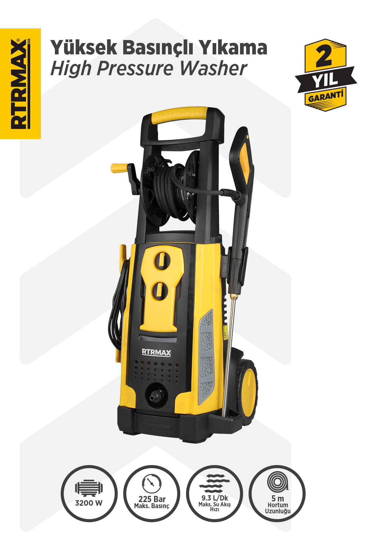 Rtm716 Pressure Washer 3200w225bar