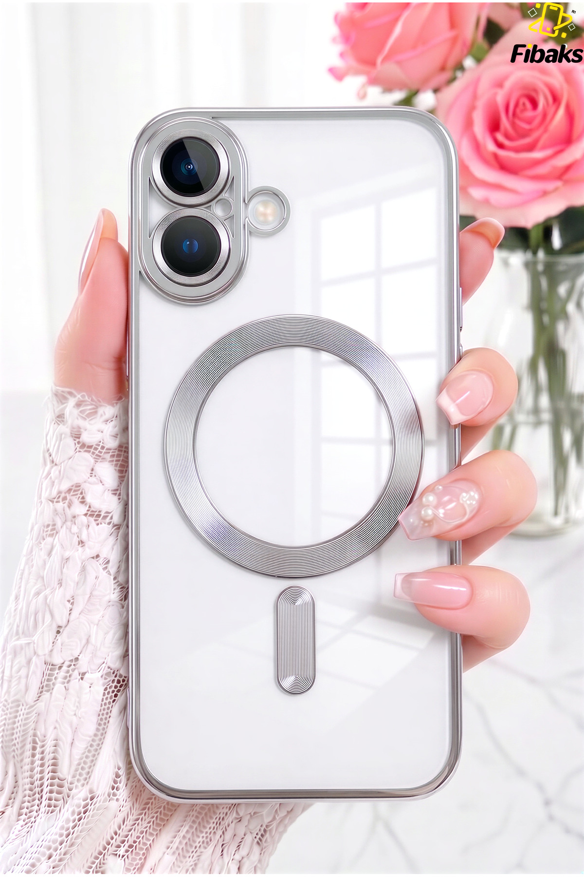 iPhone 16 Plus Case Camera Magsafe Charging Lock with Lens Protection Transparent Color Soft Cover