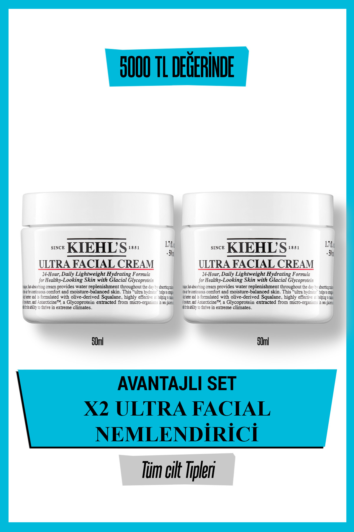 Ultra Facial Cream Nem İkilisi Seti Set — VB829040 — تصویر 1 از 6
