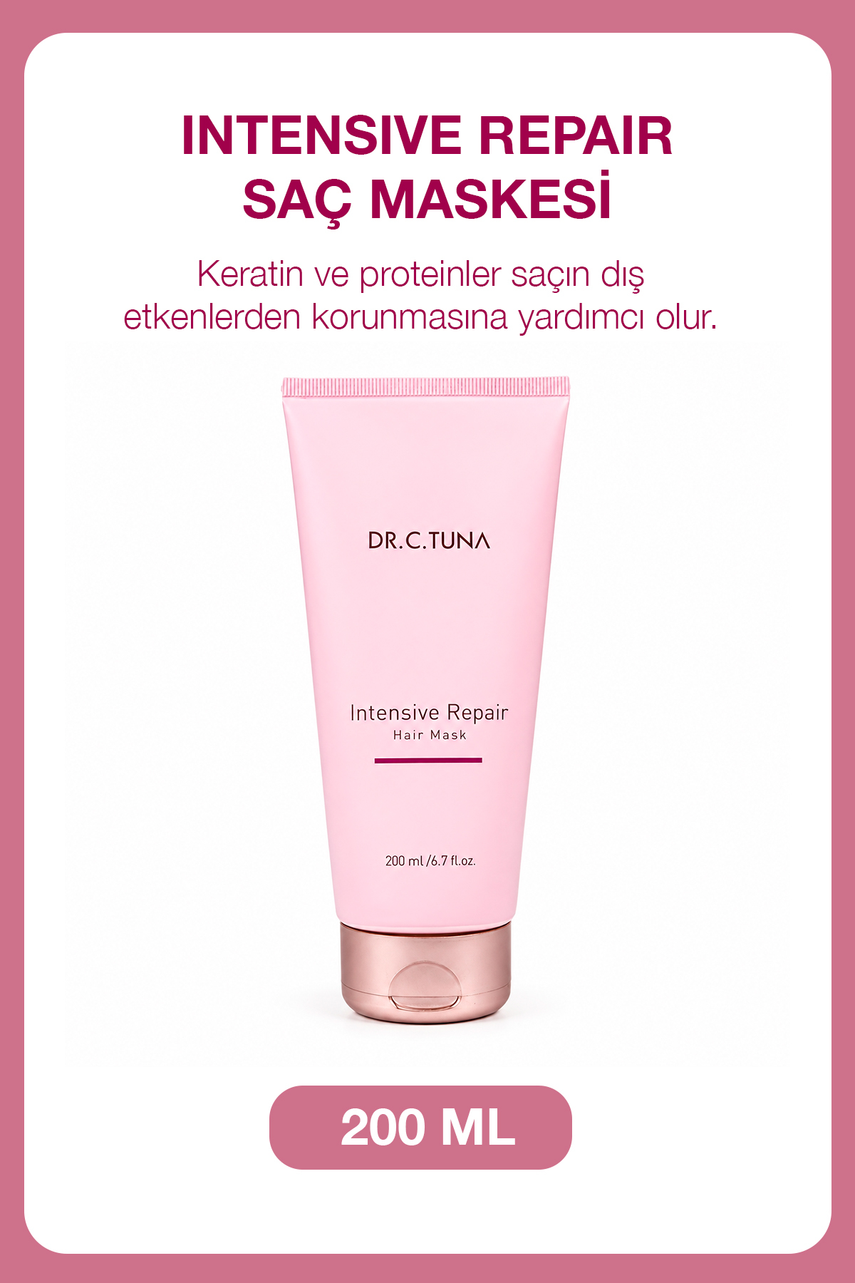 Dr. C .tuna Yoğun Onarıcı Saç Maskesi 200 ml — 1000886 — تصویر 1 از 3