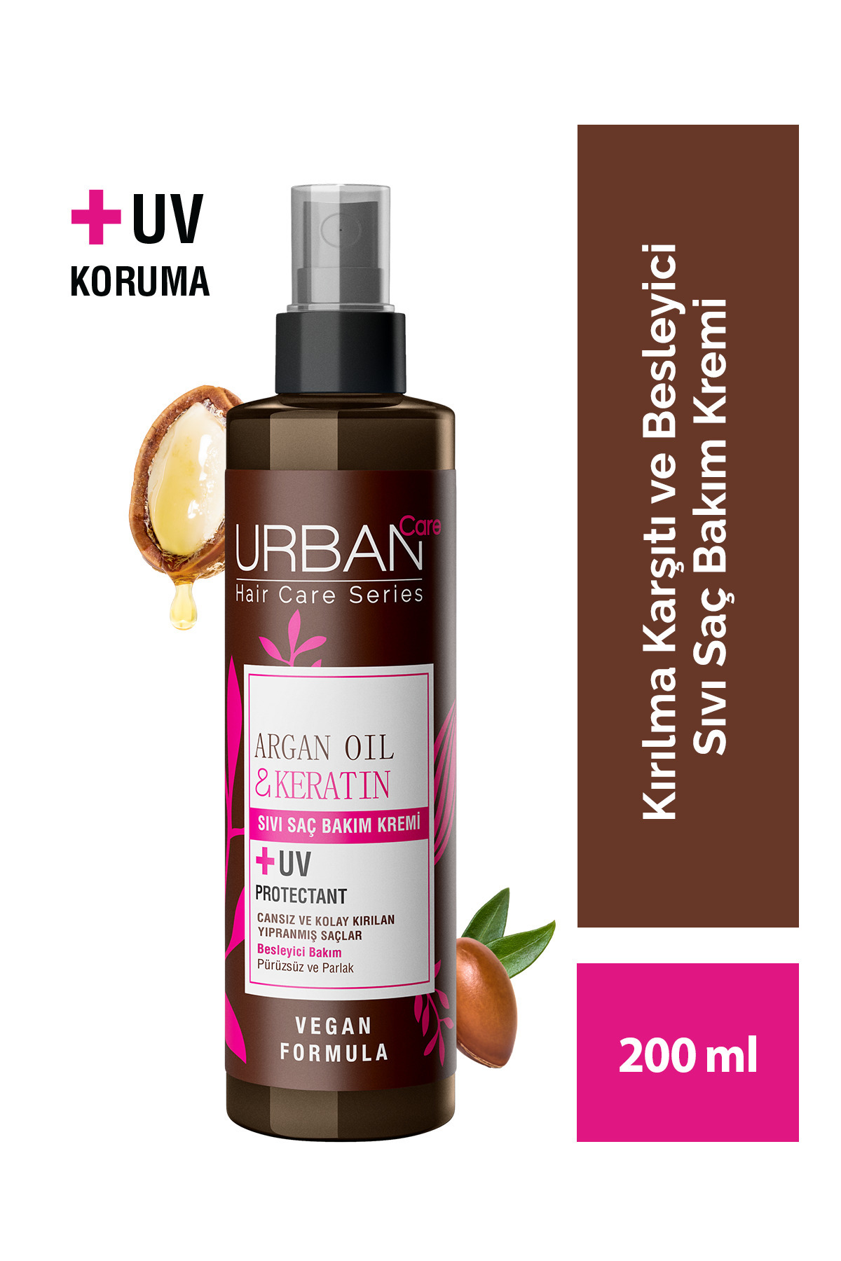 Urban Care Argan Yağı Kolay Kırılan Yıpranmış Saçlara Özel Sıvı Saç Bakım Kremi-vegan-200 ml — 8680690706851