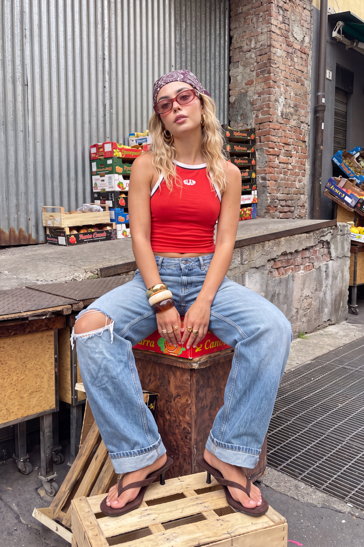 TRENDYOL SHOES Tmavě hnědé semišové dámské žabky na podpatku TAKSS26TO00058
