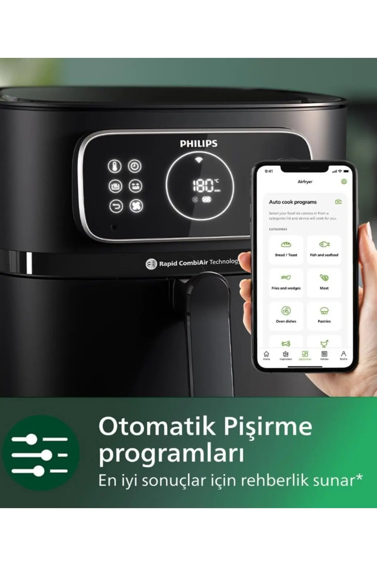 Philips Wfi Kablosuz Bağlantılı 7000 Serisi Airfryer & Fritöz Combi Xxl Connected