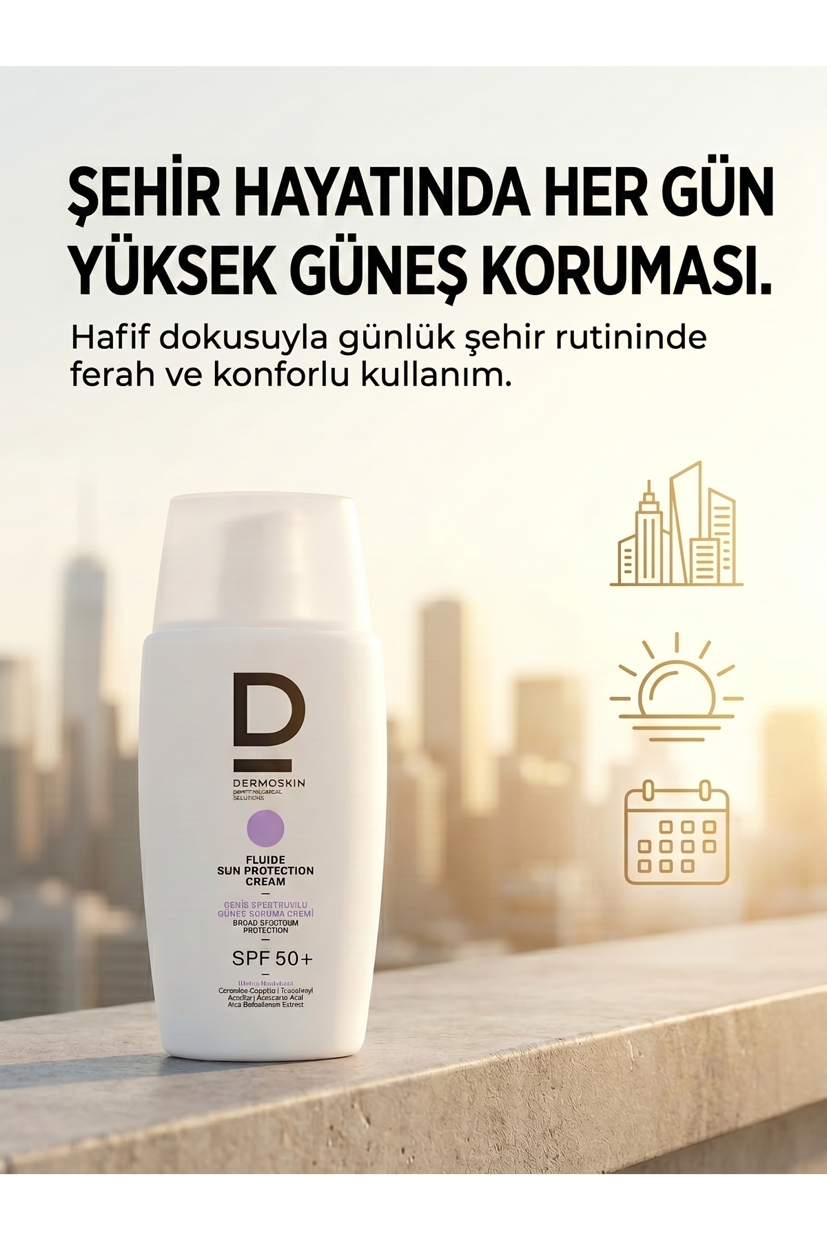Sun Protection Fluide SPF 50+ Geniş Spektrum UVA/UVB Koruma — 8697796003562 — تصویر 6 از 7