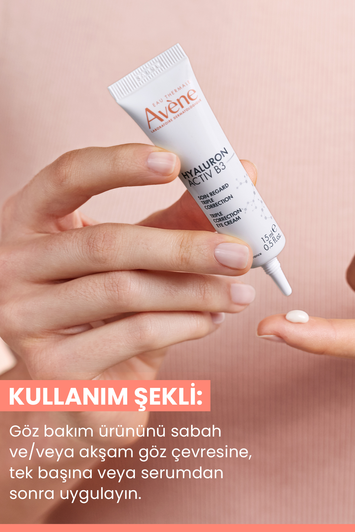 Hyaluron Activ B3 Hyaluronik Asit ve Niasinamid Göz Çevresi Kremi Aydınlatıcı Etkili 15 ml — 3282770153217 — تصویر 7 از 8