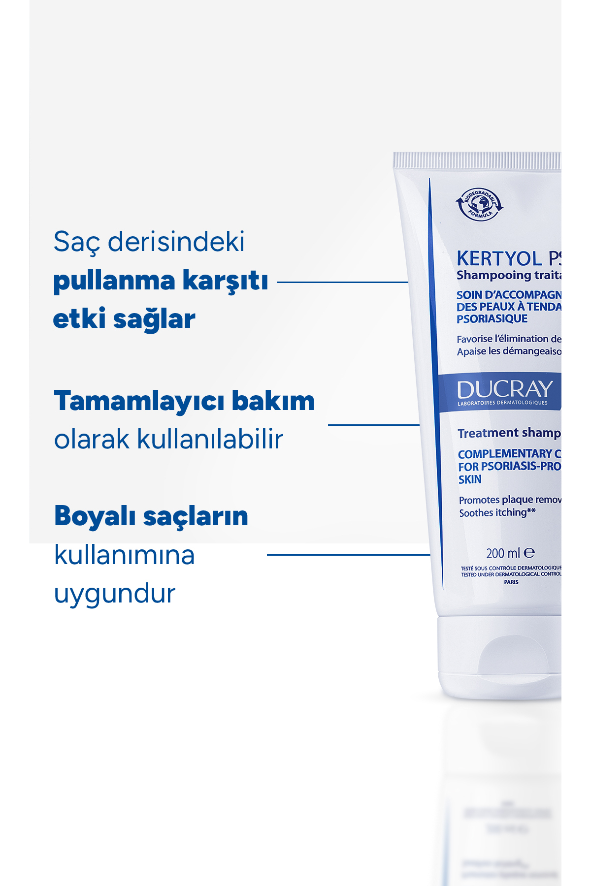 Kertyol PSO Yoğun Pullanma Karşıtı Şampuan Pullanmaya Eğilimli ve Hassas Saç Derisi İçin 200 ml — 01512 — تصویر 6 از 7