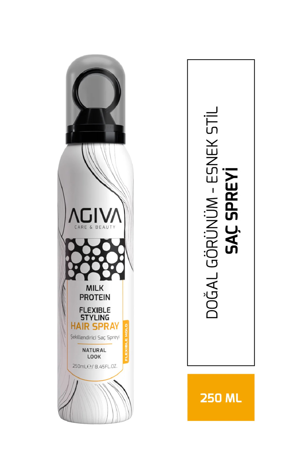 agıva CARE & BEAUTY Milk Protein Esnek Tutuş Doğal Görünüm Sağlayan Saç Spreyi - 250 ml — 200444