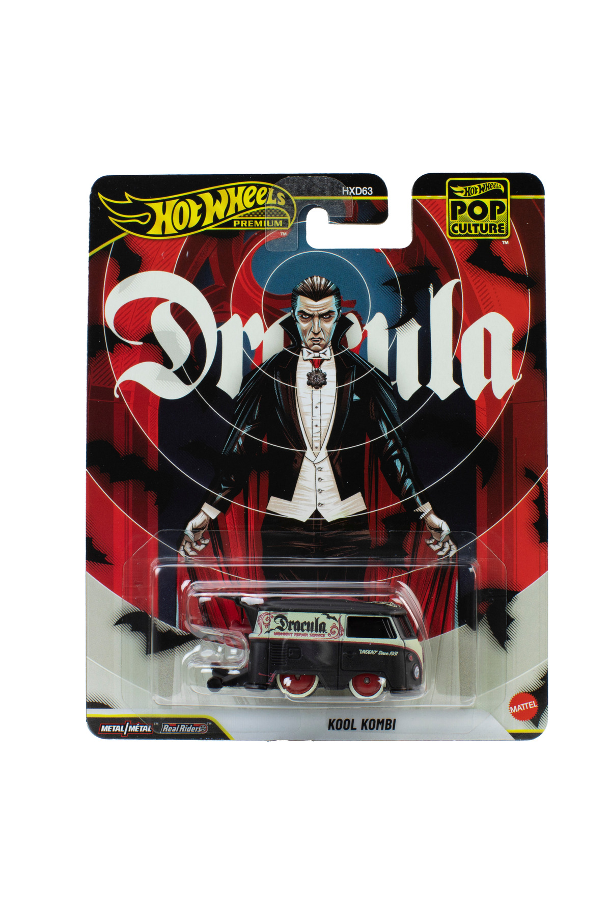 HOT WHEELS Premium Volkswagen Kool Kombi, Dracula temalı süslemeli