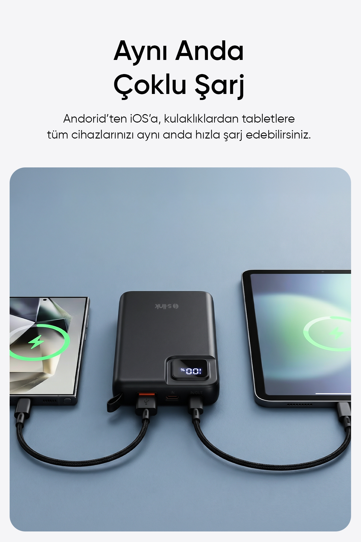 M120 10000mAh PD20W + QC3.0 18W 15W Magsafe + Watch Siyah LCD Taşınabilir Powerbank 2