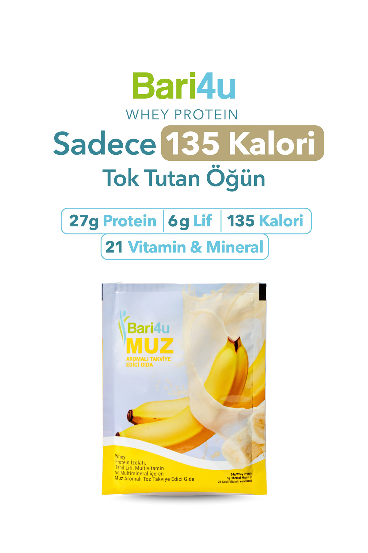 Whey Protein Muz Aromalı Tek Şase