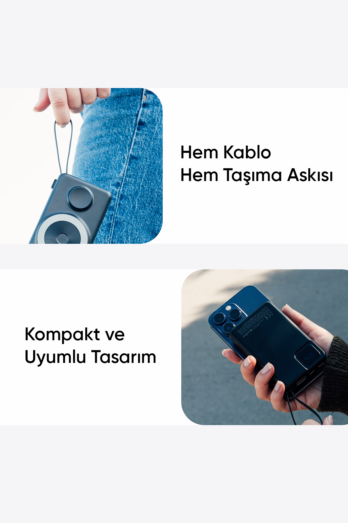 M120 10000mAh PD20W + QC3.0 18W 15W Magsafe + Watch Siyah LCD Taşınabilir Powerbank 3