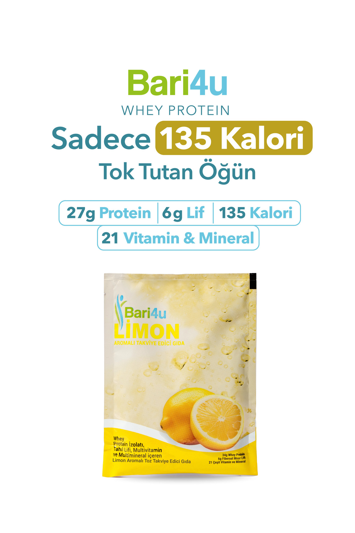 Whey Protein Limon Aromalı Tek Şase