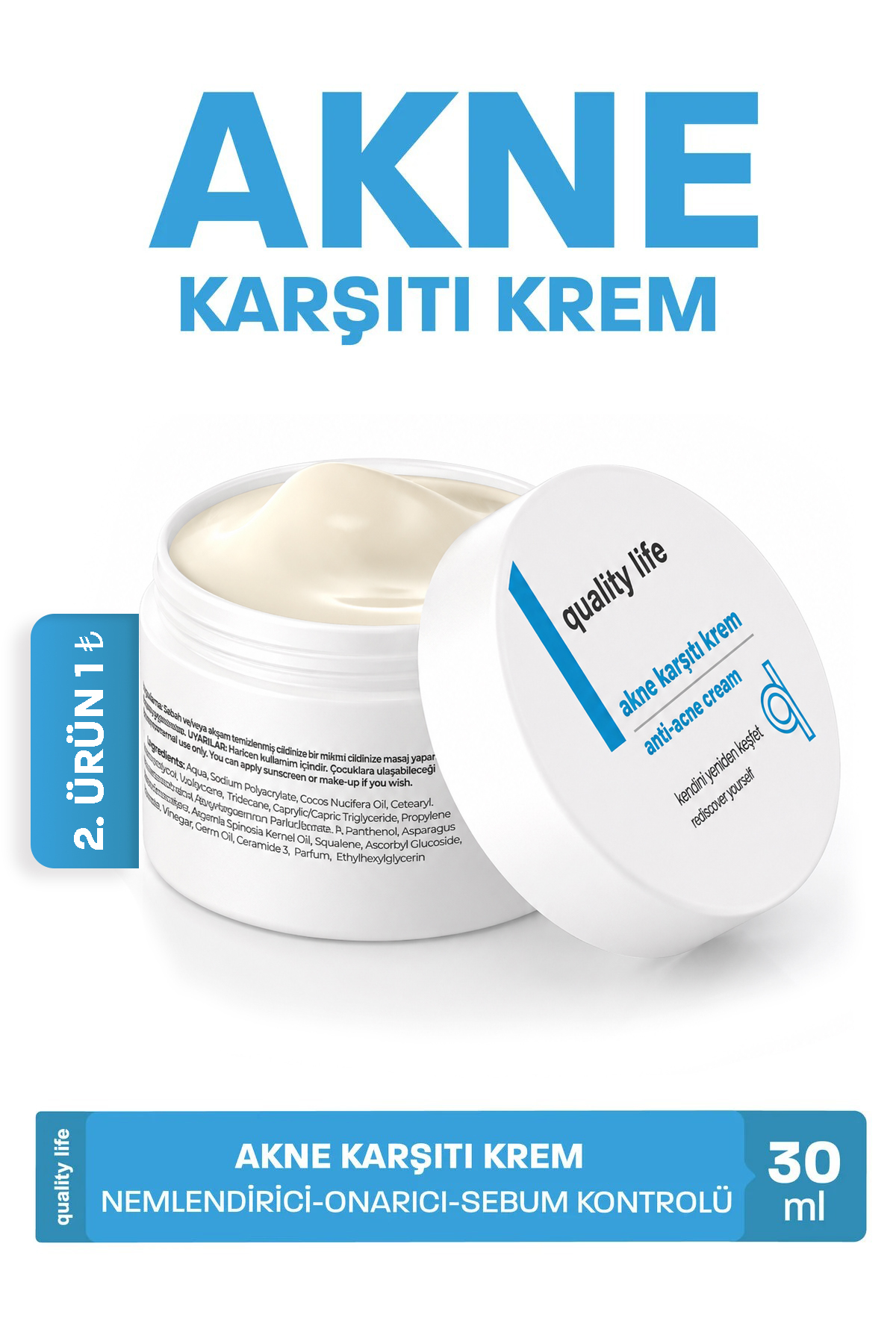 Quality Life Sivilce ve Akne Karşıtı Önleyici Leke Siyah Nokta Gidermeye Yardımcı Krem — sivilce-lekesi-kremi-giderici-kurutucu