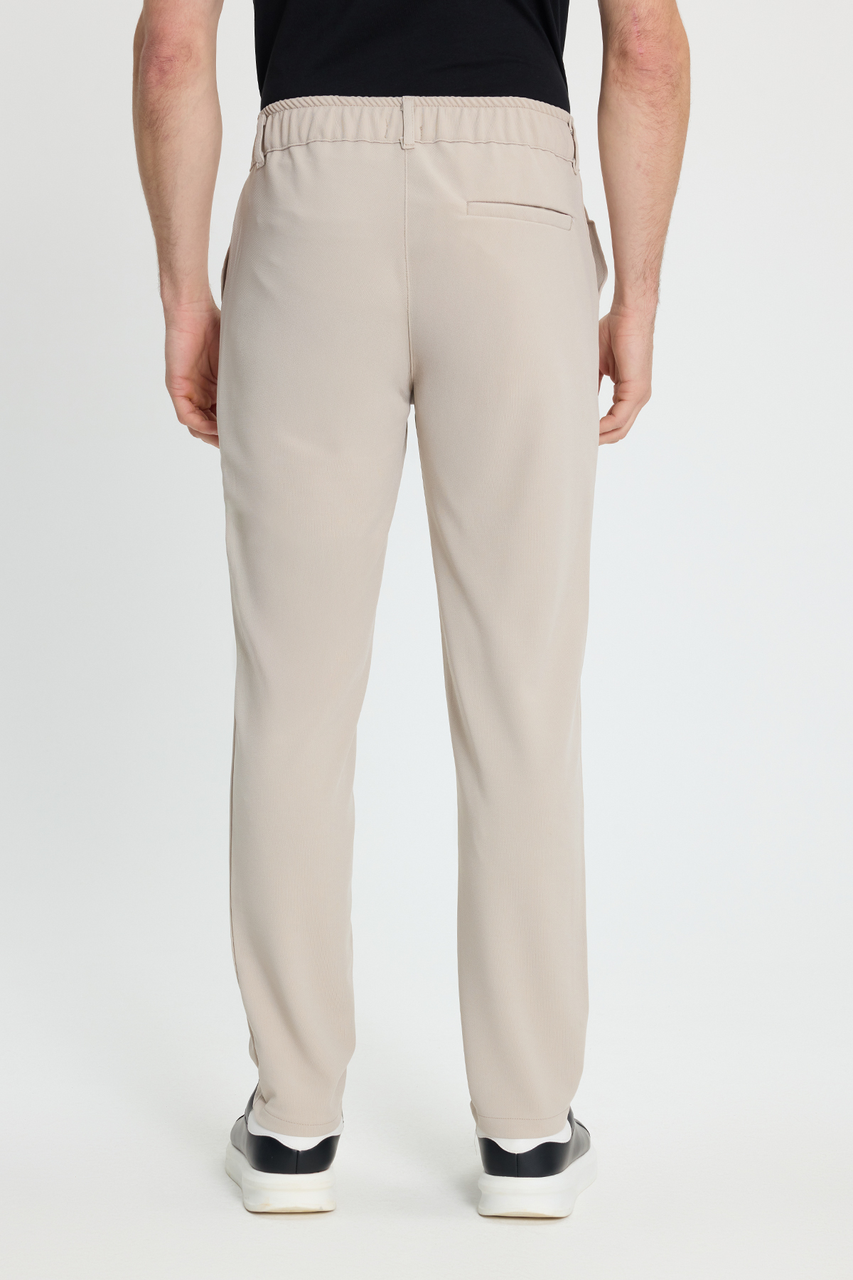 Tudors Erkek Slim Fit Dar Kesim Beli Lastikli Bağcık Detaylı Taş Pantolon görsel 8