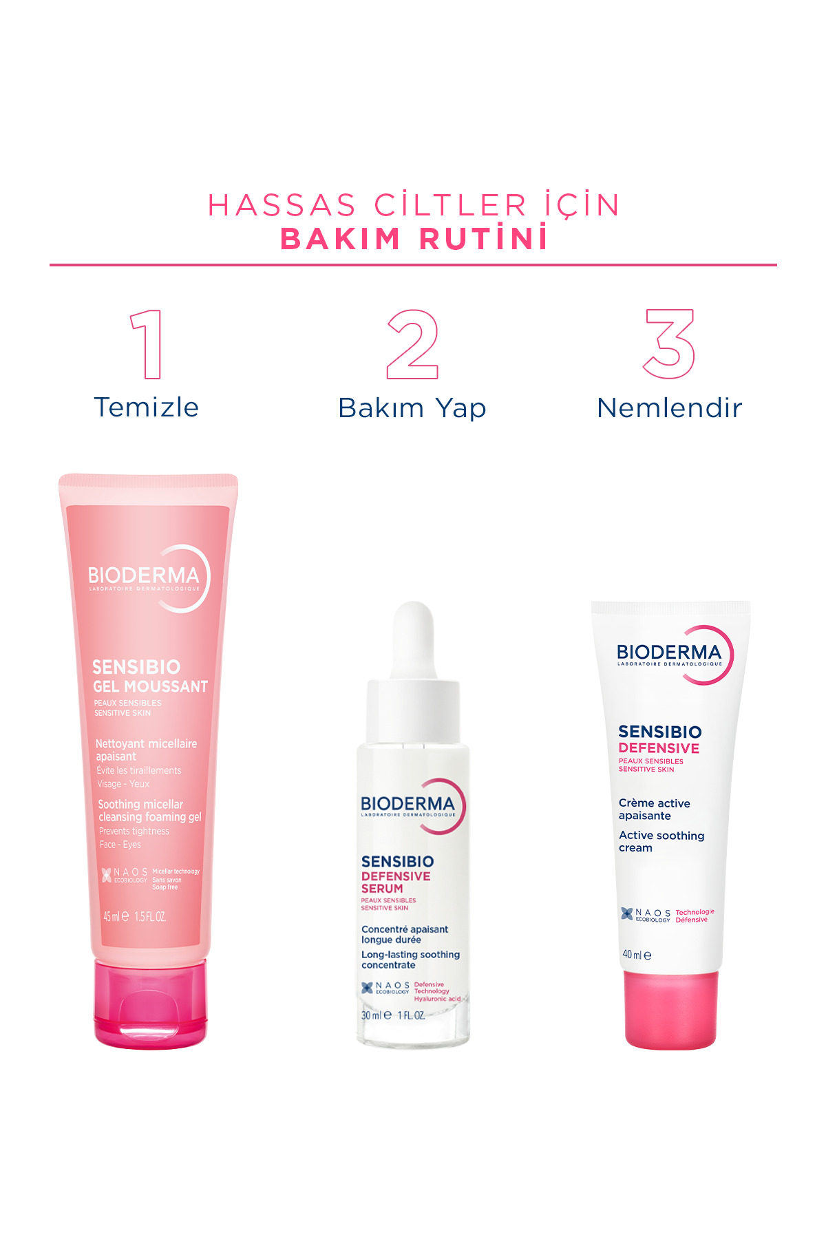 Sensibio Foaming Gel Hassas ve Tüm Ciltler için Yüz&Vücut Temizleme Jeli 2'li Bakım Seti 500+45 ML — 1003134099 — تصویر 9 از 10