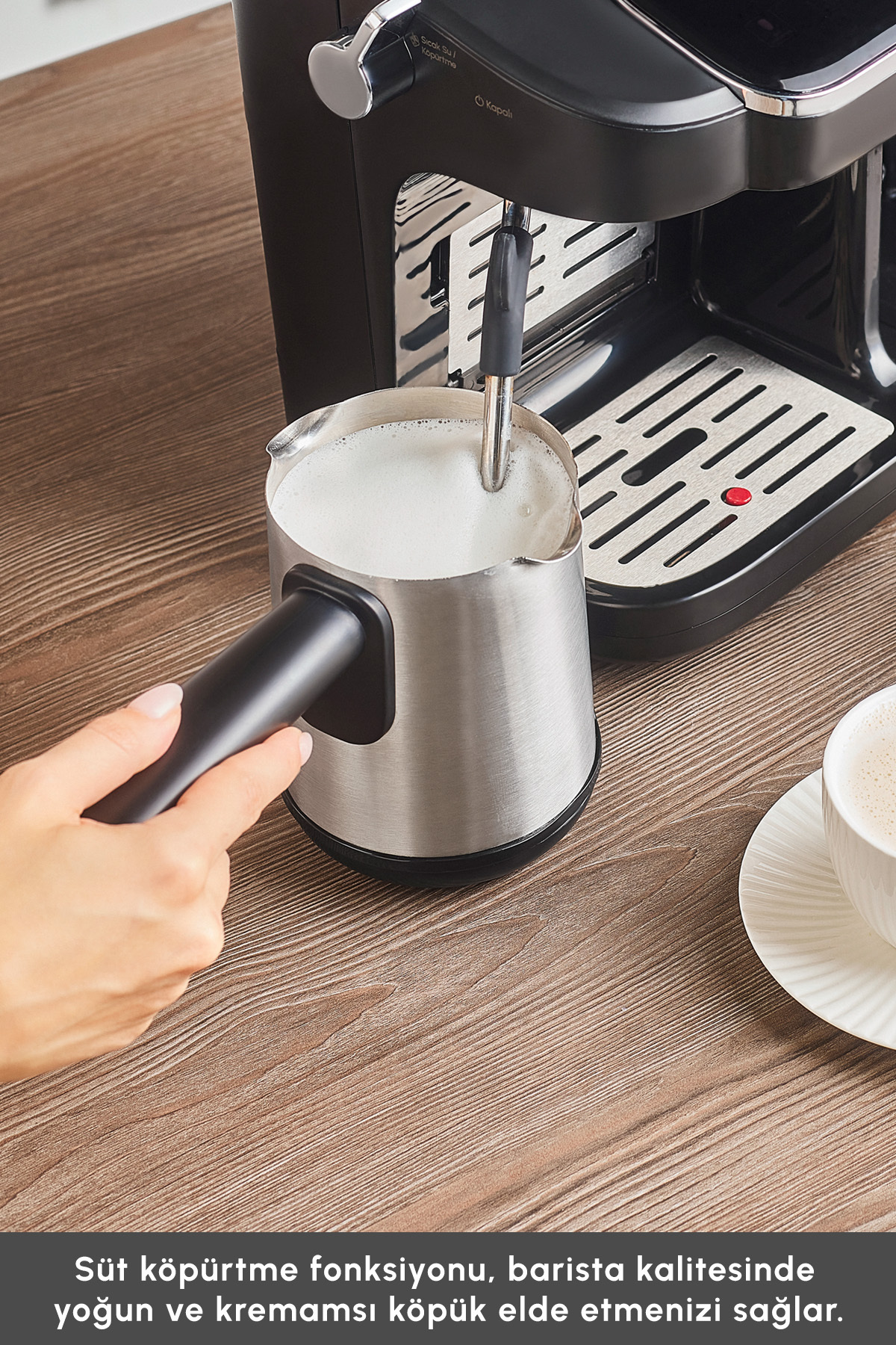 Hatır Perfetto Çelik Cezveli Dijital Türk Kahvesi ve Espresso Makinesi 1900w 5